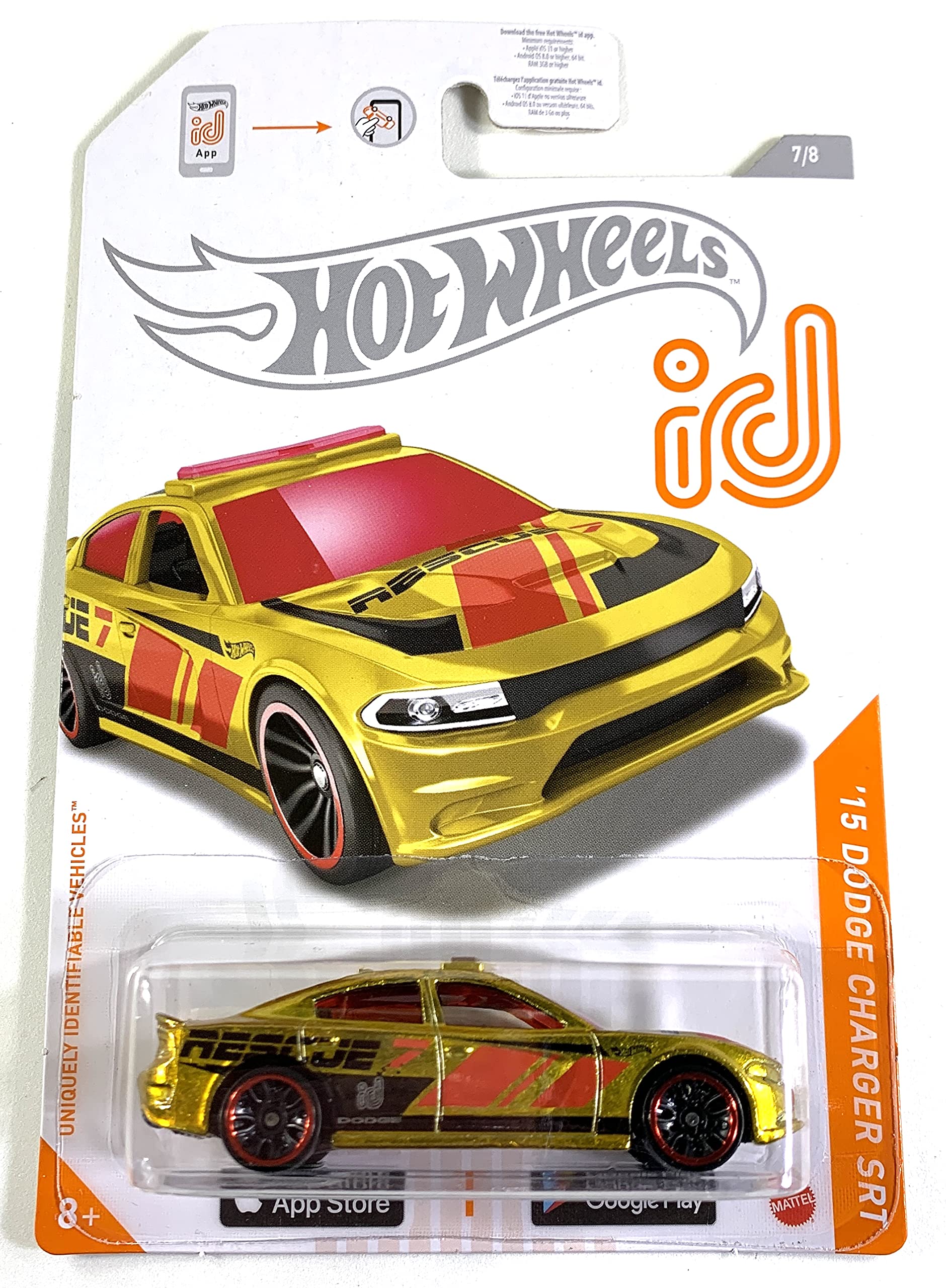 Hot Wheels 1:64 Scale 2015 Dodge Charger SRT Diecast Car - Collectible Toy Vehicle with Protective Packaging - Perfect for Kids Play, Car Collectors Display & Gift Giving