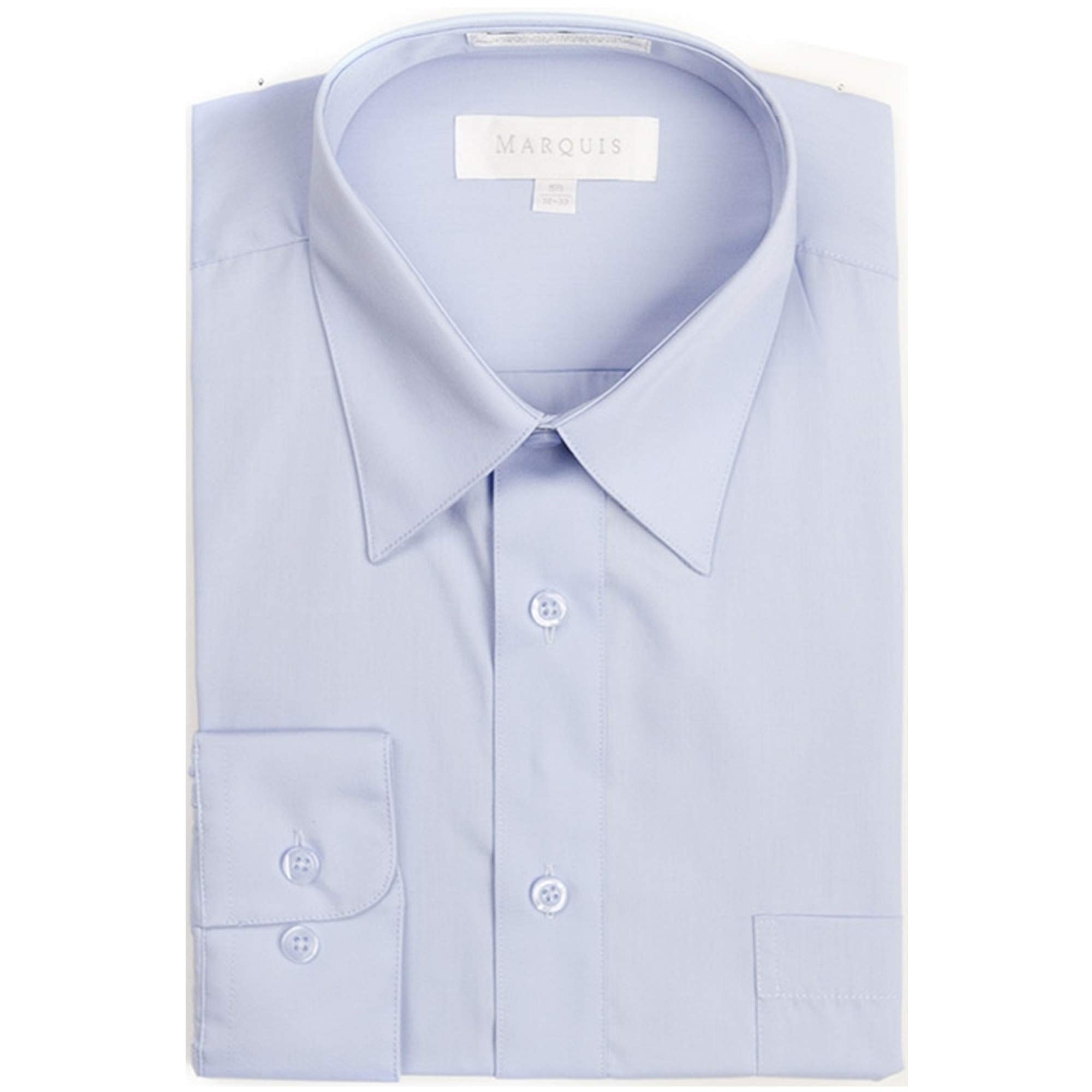 Light Blue Classic Fit Long Sleeve Dress Shirt for Men - Size 14.5 Neck, 32-33 Sleeve | Perfect for Business, Office & Formal Occasions