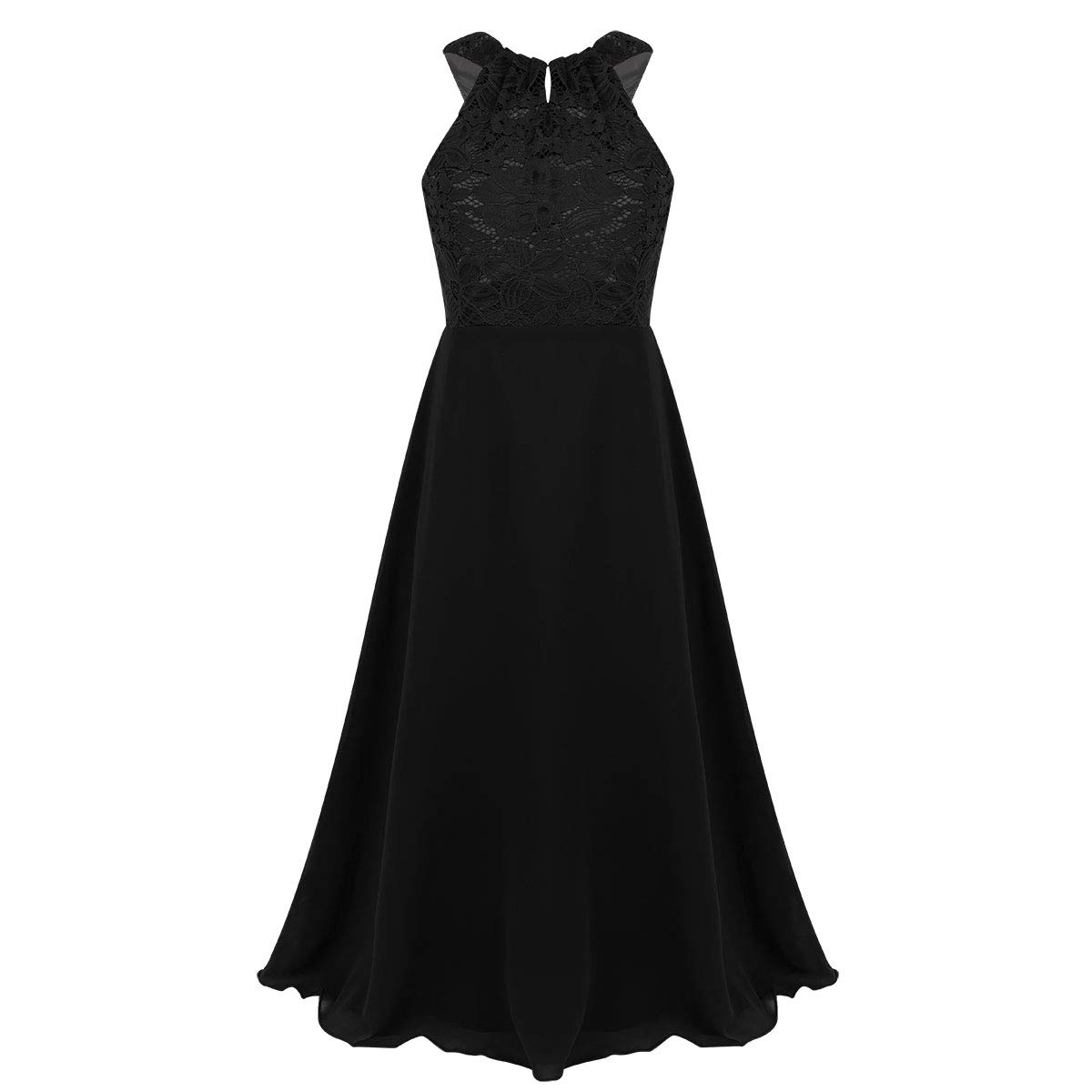 Flower Girl Dress for Kids - Sleeveless Halter Floral Wedding Bridesmaid Gown for Pageant & Ball (Perfect for Weddings, Parties & Special Occasions)