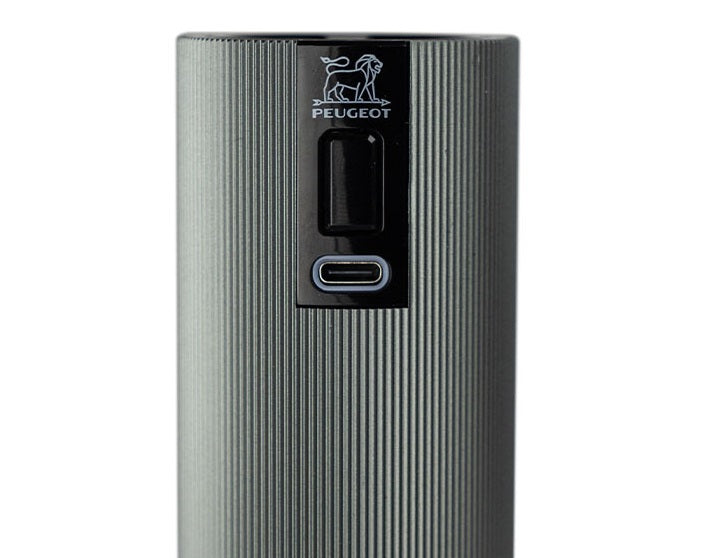 Premium Peugeot 6-Line Carbon Electric Pepper Mill - Adjustable Coarseness, Battery Operated Spice Grinder for Kitchen, Dining Table & Gourmet Cooking