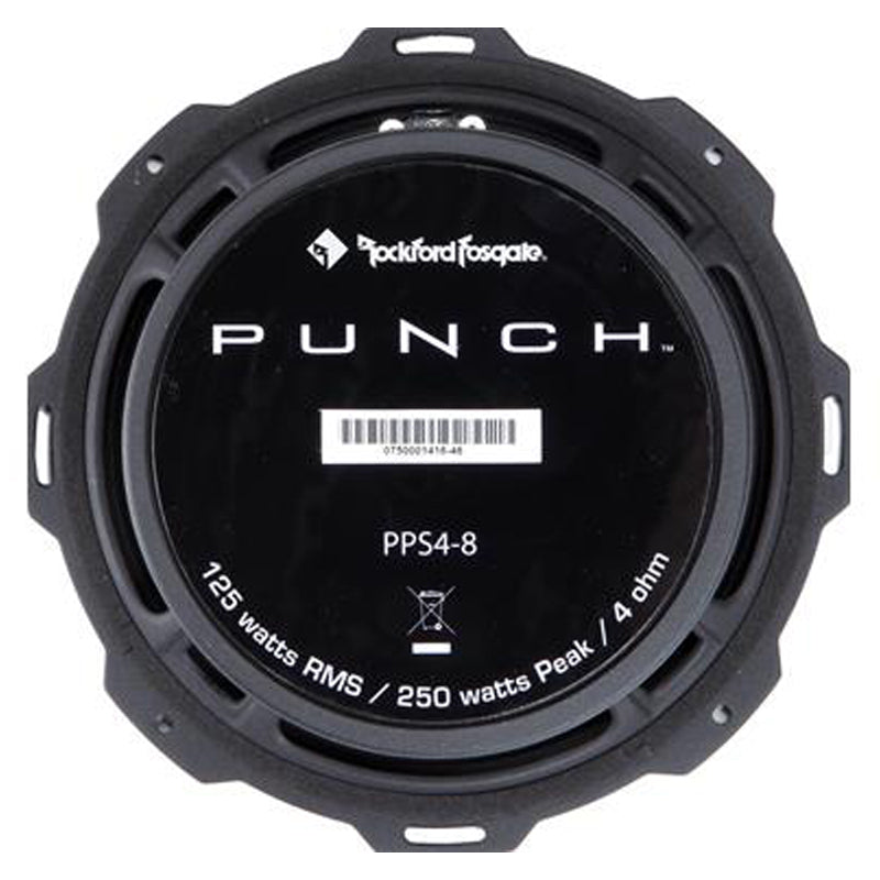 Rockford Fosgate Punch Pro PPS4-8 8-Inch 4-Ohm Car Subwoofer - High-Performance Bass for Trucks, SUVs & Custom Car Audio Systems