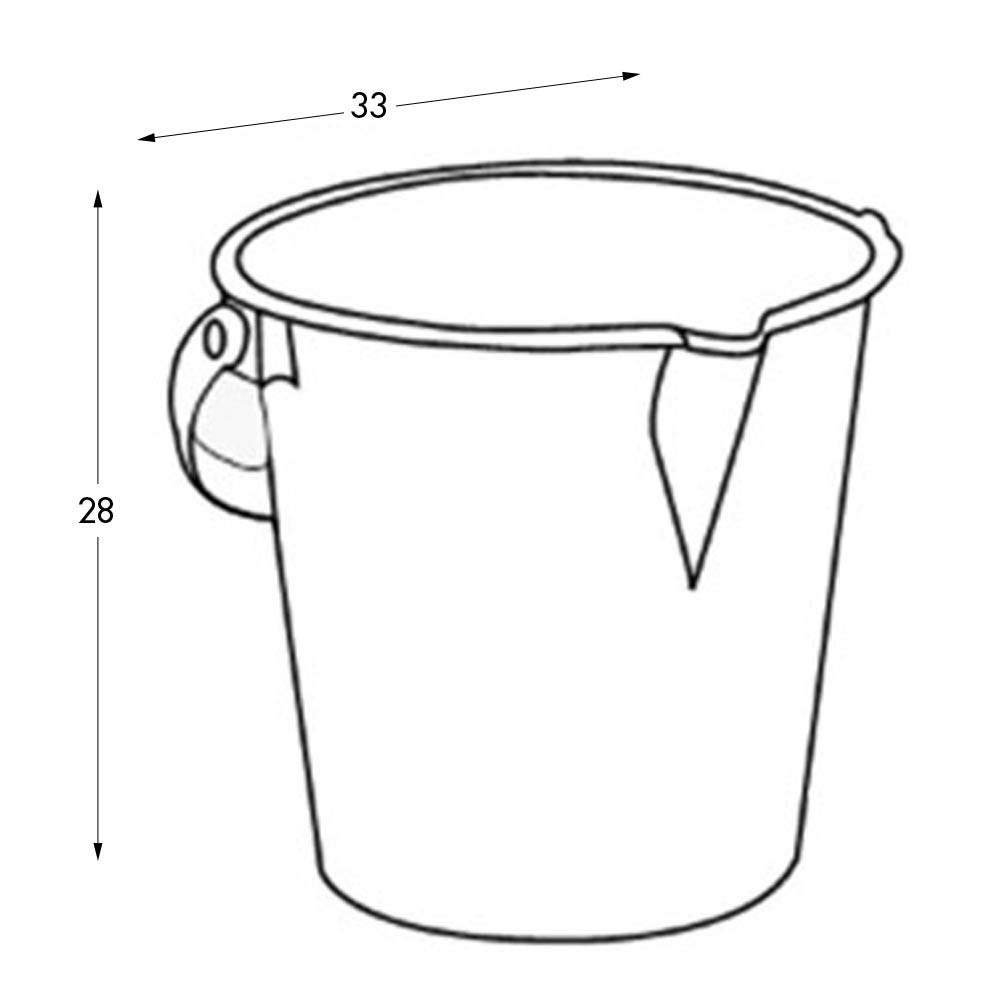 12L Heavy Duty Plastic Bucket - Durable & Multipurpose for Home, Garden, and Industrial Use - Perfect for Storage, Cleaning, and DIY Projects