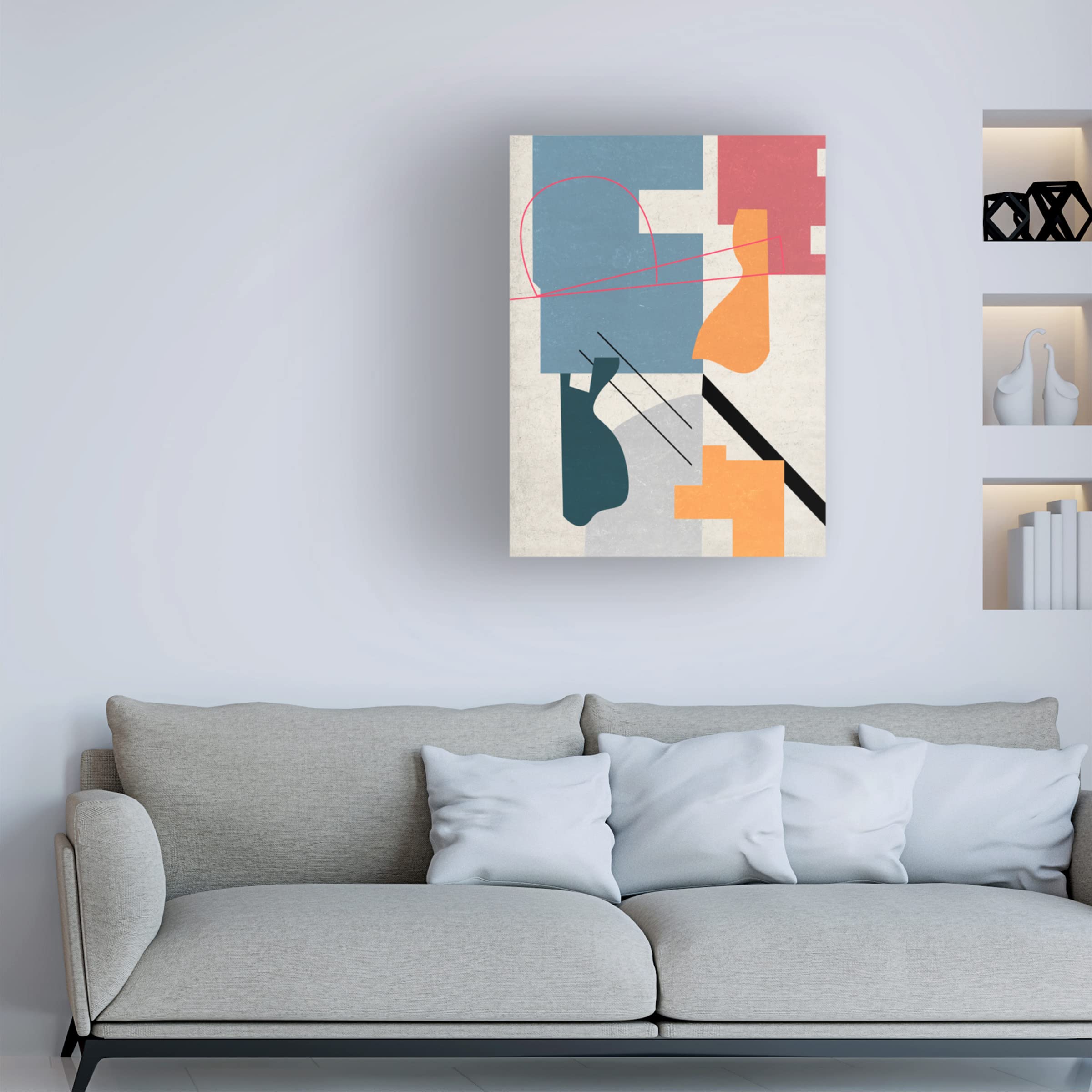 Trademark Fine Art 'Celestial Planets III' Canvas Wall Art Print by Melissa Wang - Modern Space Themed Decor for Living Room, Bedroom & Office