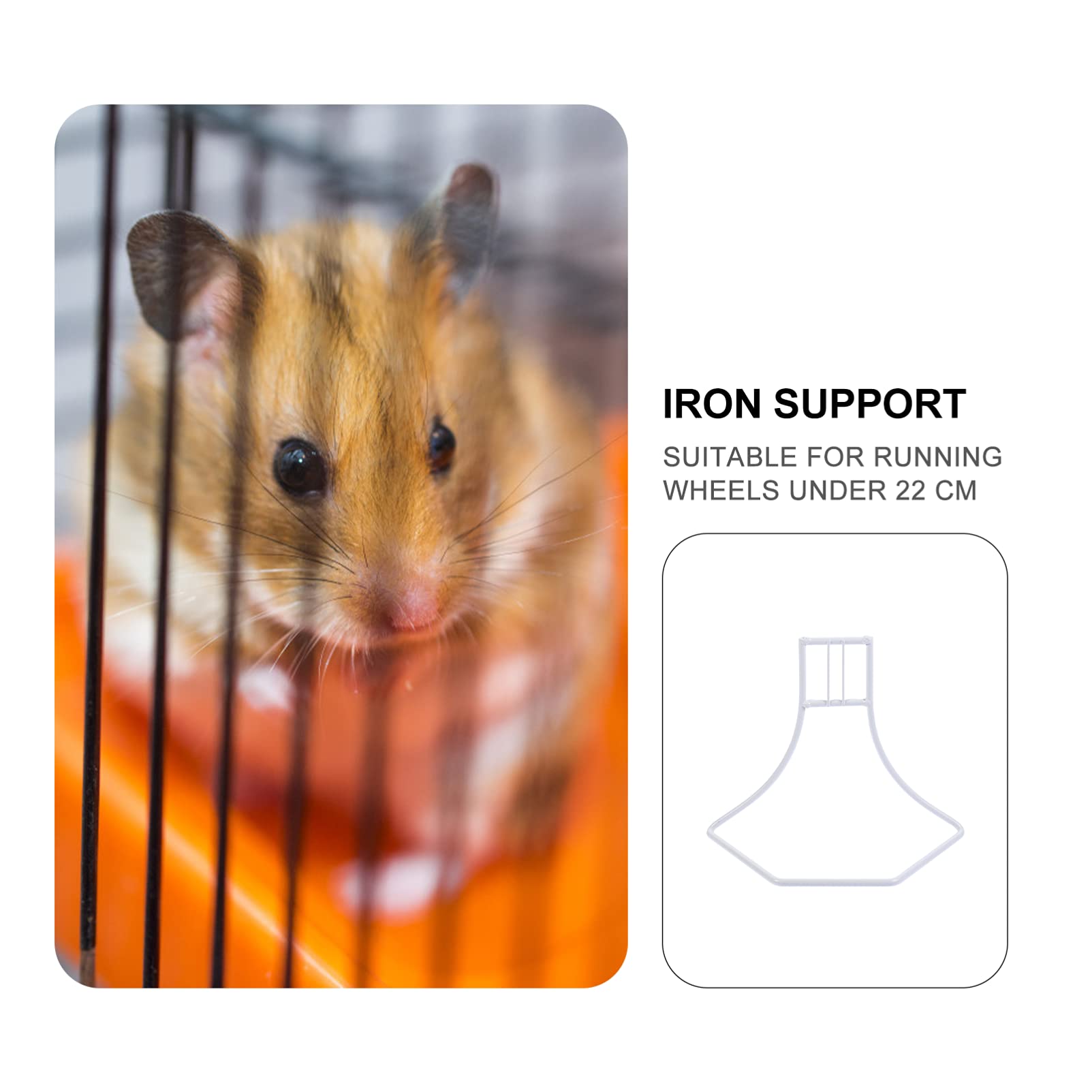 POPETPOP 1pc Hamster Running Wheel Stand - Durable Iron Bracket for Small Pet Exercise Wheel - Hamster Wheel Holder for Cage Accessories - Perfect for Hamster Toys & Small Animal Fitness (Ideal for Hamster Cages & Playtime)