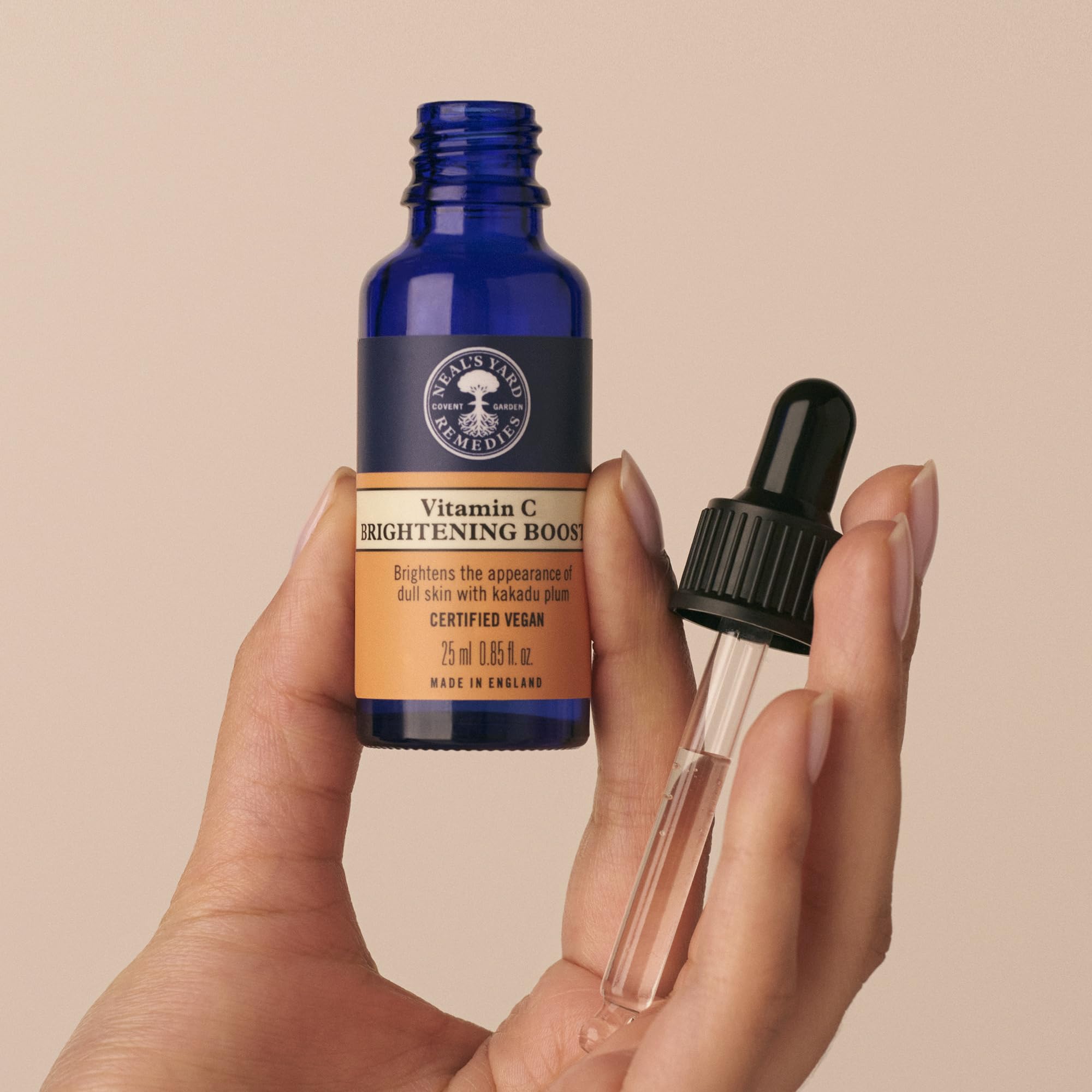 Neal's Yard Remedies Organic Vitamin C Brightening Booster Serum - Vegan Anti-Aging Skincare for Glowing Skin | Dark Spot Corrector & Skin Illuminator | Perfect for Morning Routine & Night Care