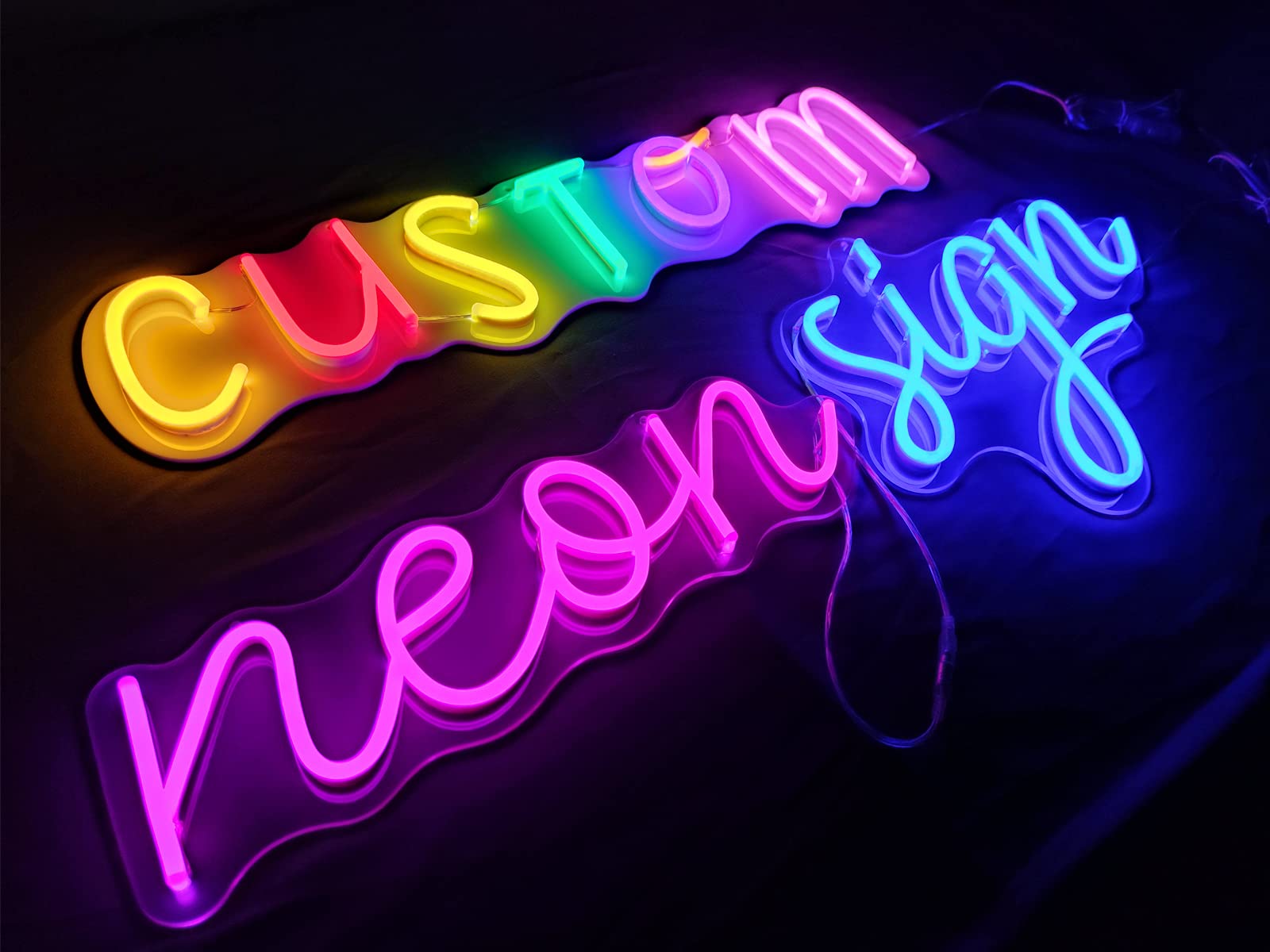 Custom LED Neon Signs - Personalized Handmade PHEASANT Neon Lights for Weddings, Name Gifts, Business Logos, Bars & Home Decor (50 Inches, 2 Lines Text) - Perfect for Bedroom Wall Art, Party Decorations & Business Branding