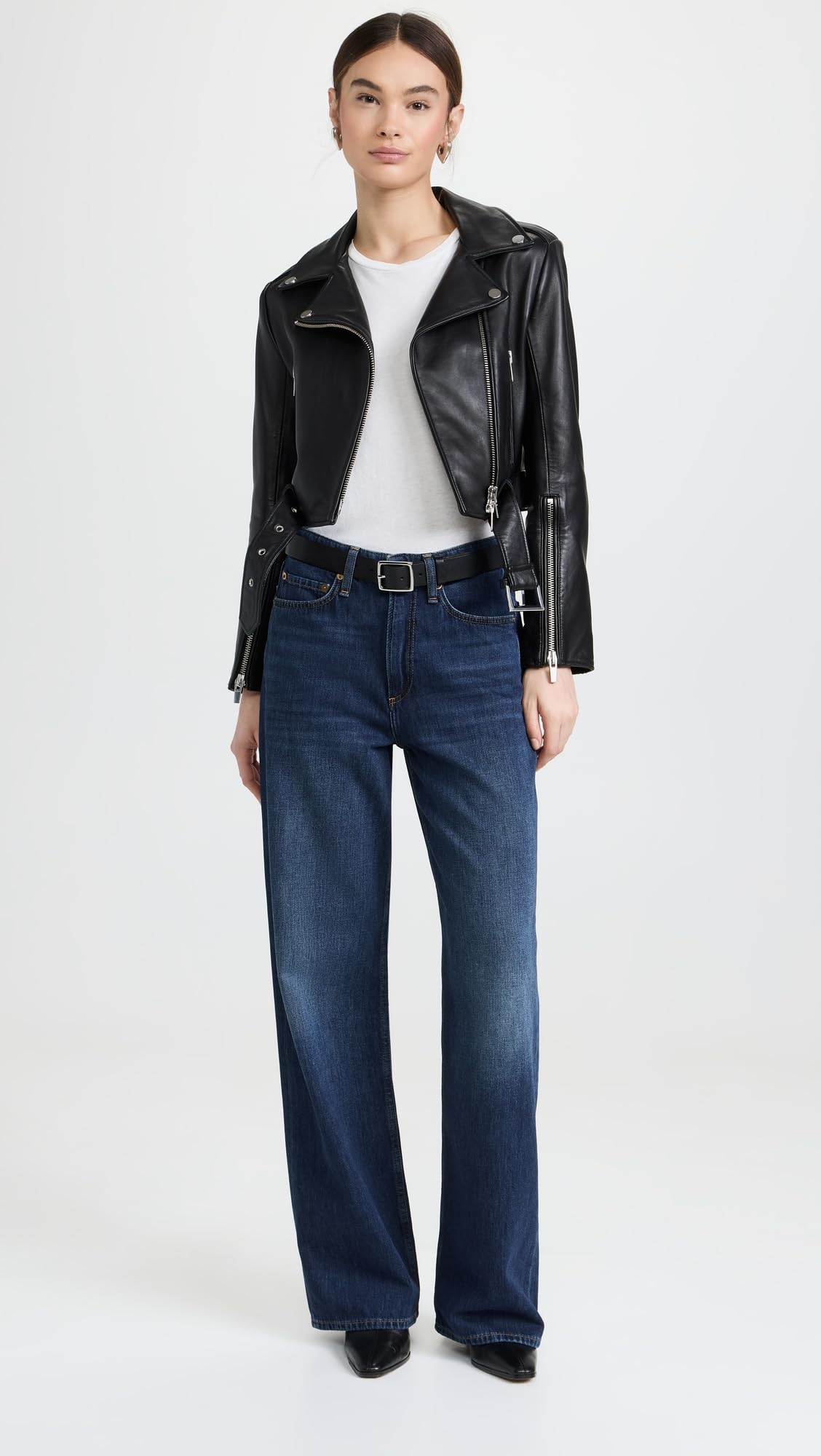 rag & bone Women's Logan Jeans - High Waist Slim Fit Stretch Denim Pants for Casual Wear & Night Out
