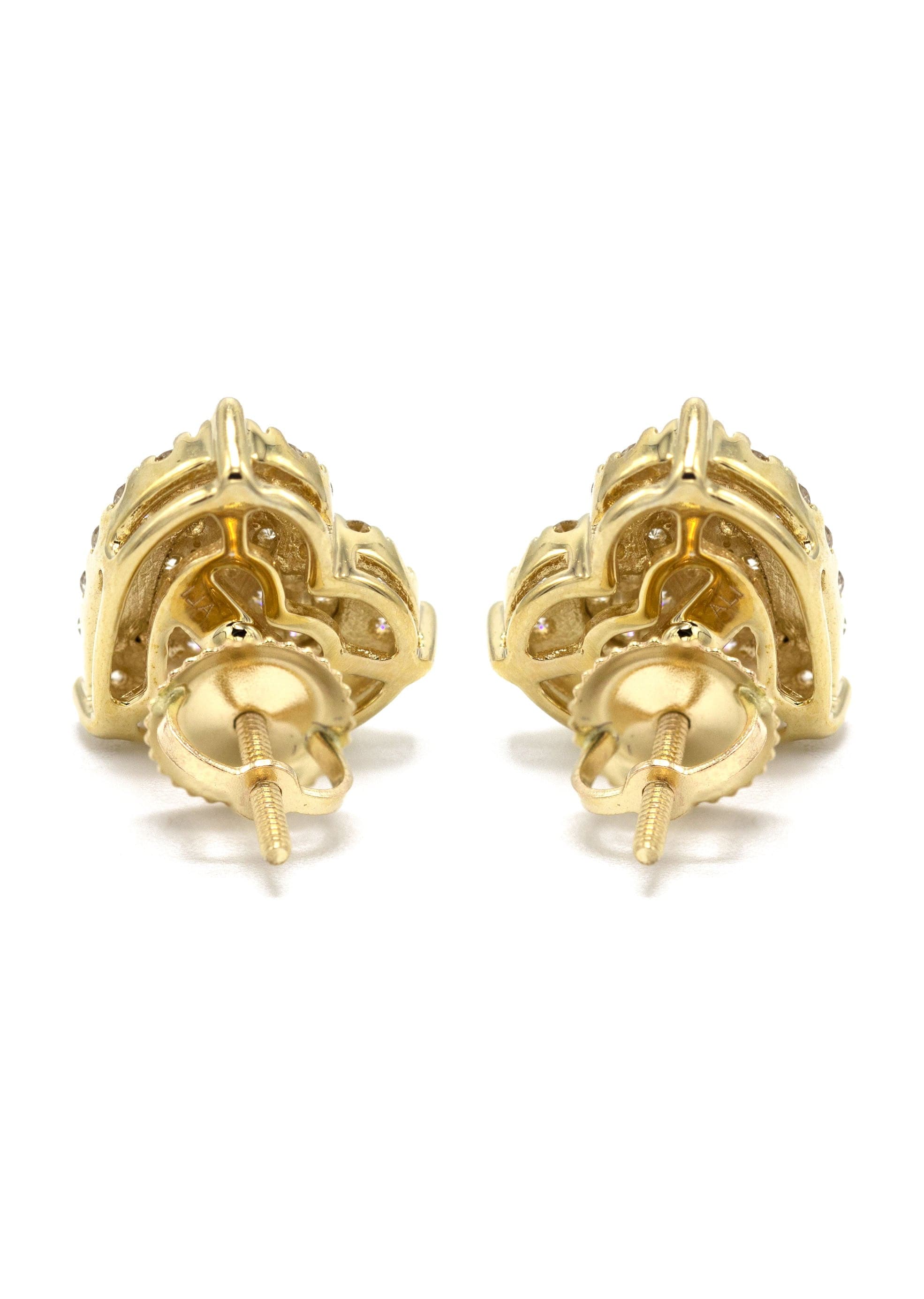 14K Yellow Gold Diamond Stud Earrings for Men | 0.74 Carat Total Weight | 3.34 Grams | Perfect for Weddings, Anniversaries & Special Occasions