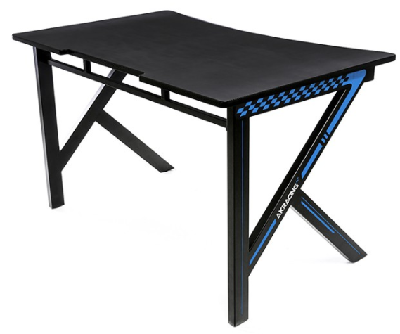 AKRacing Premium Gaming Desk in Blue - Ergonomic Design for PC & Console Gamers - Perfect for Home Office & Gaming Setup