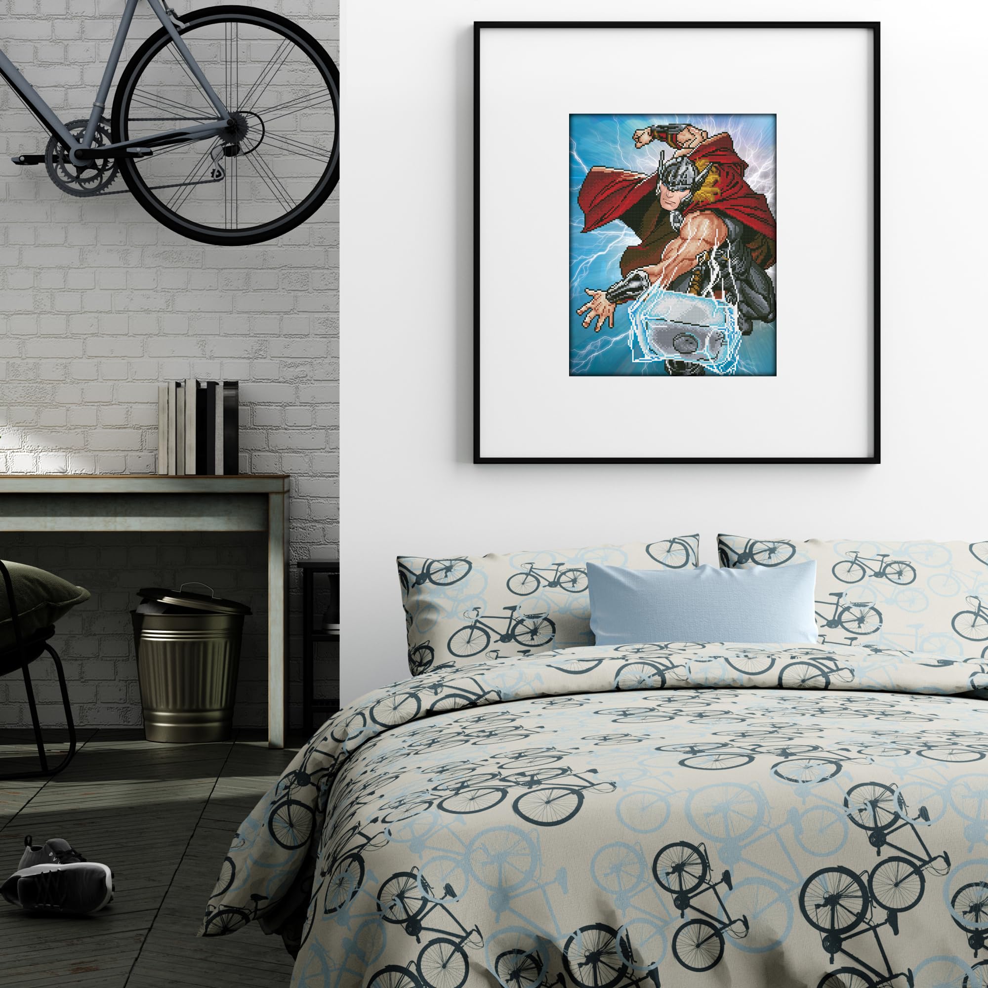 Marvel Thor Diamond Painting Kit for Adults - DIY Diamond Dotz Art with 5D Gems, 21