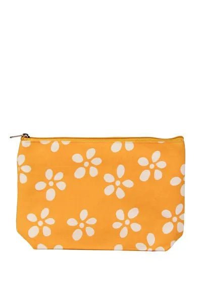 Daisies Cosmetic Bag - Floral Makeup Pouch for Travel & Organizer | Perfect for Toiletries, Brushes & Beauty Essentials