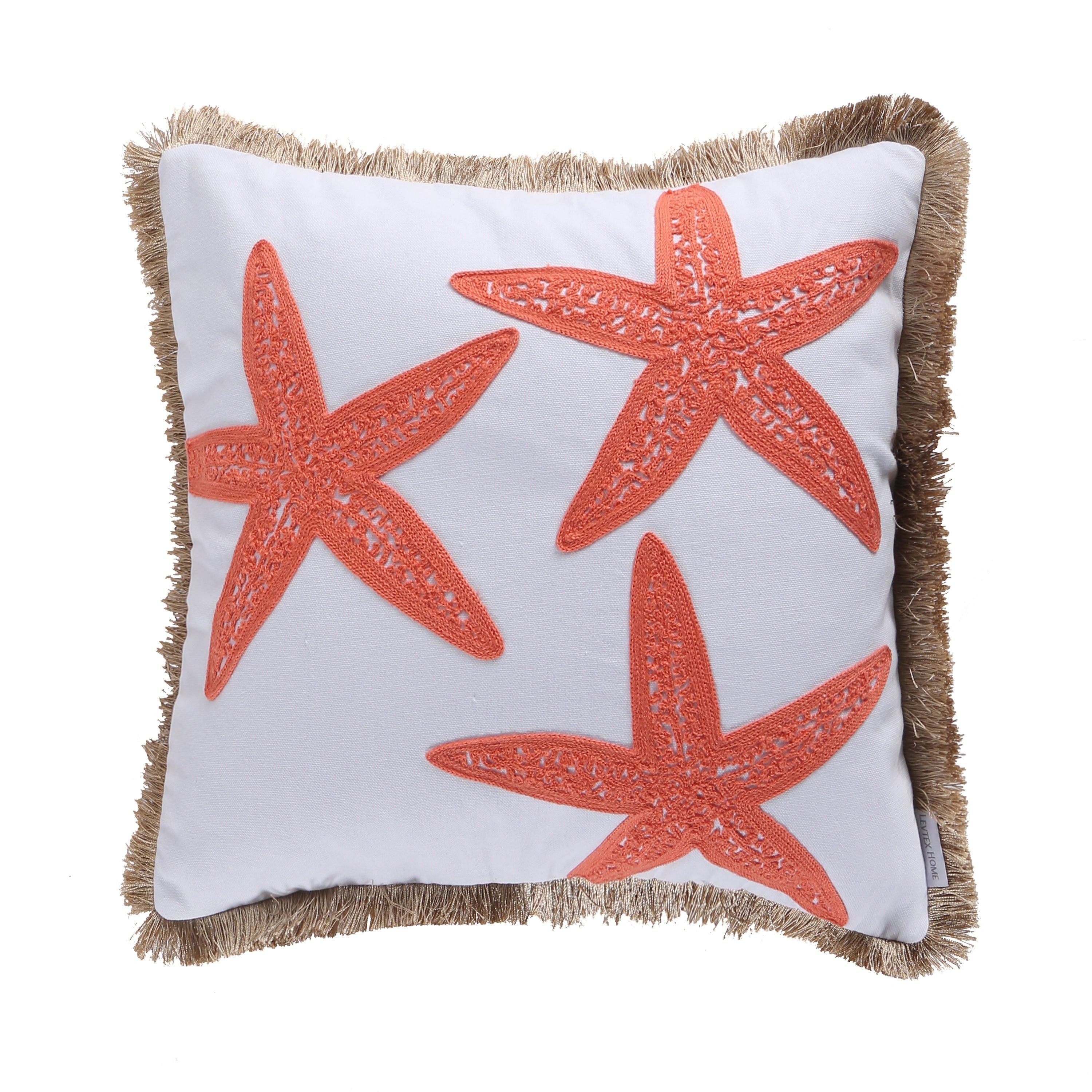 Coral Coastal Pillow Bundle - Set of 2 Decorative Throw Pillows for Sofa, Bed & Home Decor - Beach House & Coastal Living Room Accents
