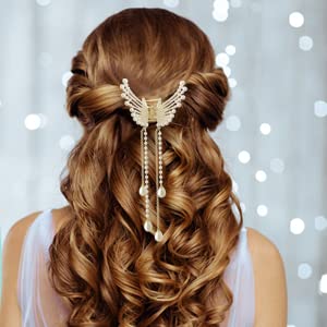 XIKKART Women's Hair Clips Set - Elegant Metal Claw Clip & Butterfly Hair Claw for Girls, Bridal Hair Accessories (Pack of 1) | Perfect for Weddings, Parties & Everyday Styling