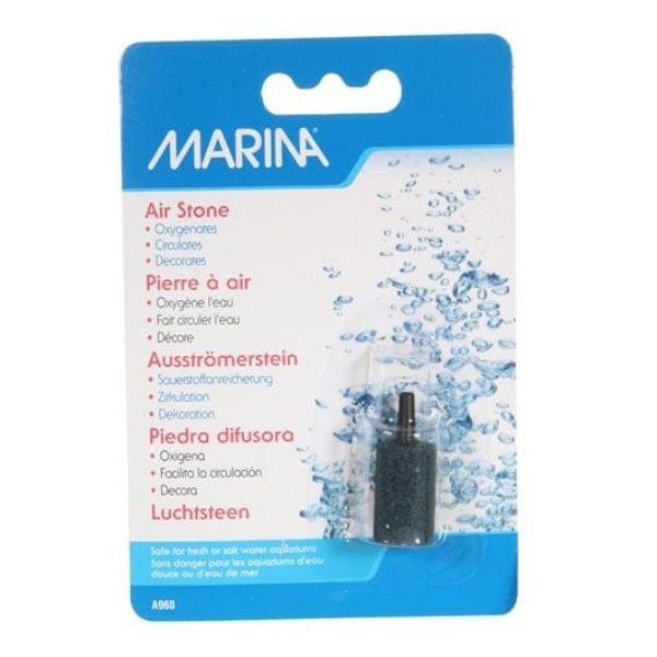 Premium Marina Cylinder Air Stone for Aquariums & Fish Tanks - Oxygen Diffuser for Healthy Fish & Plants - Ideal for Home Aquariums, Hydroponics & Pond Aeration