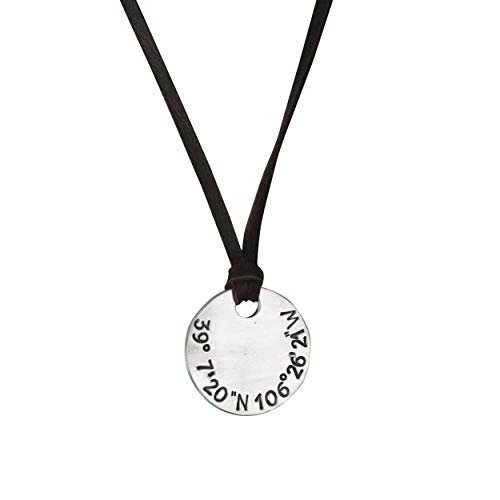 Coordinate Latitude Longitude Pendant Necklace - Personalized Unisex Jewelry Gift for Men & Women - Perfect for Anniversary, Birthday & Travel Lovers