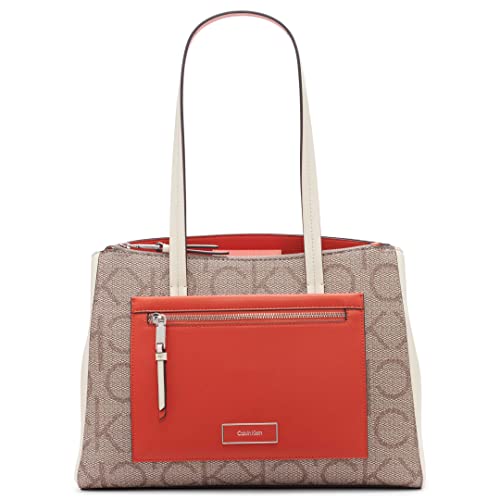Almond/Taupe/Spicy Orange Logo