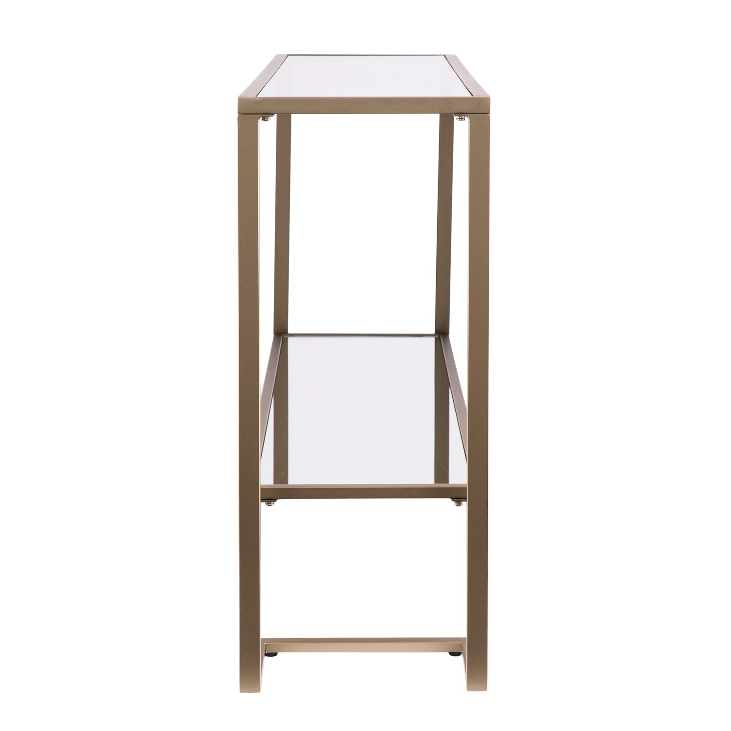 SEI FURNITURE Horten Glam Narrow Console Table - Gold Finish Entryway Table for Hallway, Living Room & Bedroom Decor
