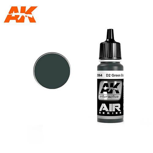 AK Interactive AK2064 Air Series D2 Green Black Acrylic Paint - 17mL Bottle for Scale Models, Miniatures & Airbrushing | Perfect for Military, Sci-Fi & Fantasy Painting Projects
