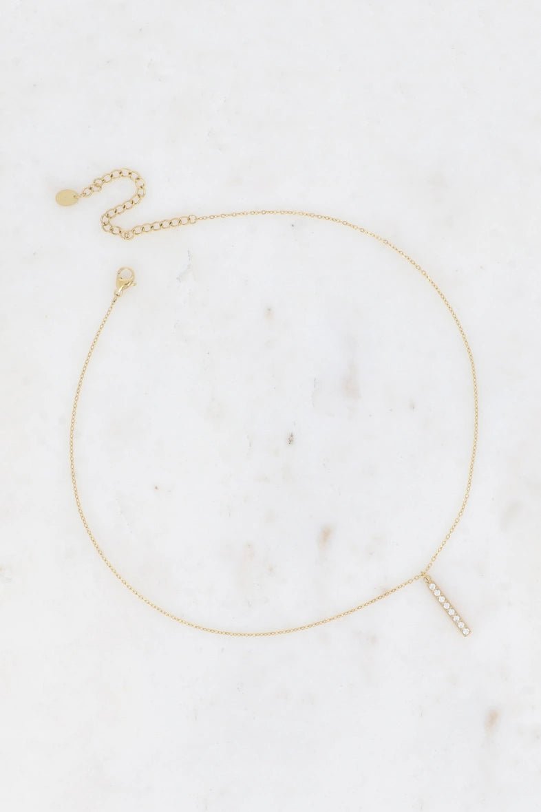 Zirconium Oxide Bar Necklace - Elegant & Durable Jewelry for Women, Perfect for Parties, Weddings & Everyday Wear