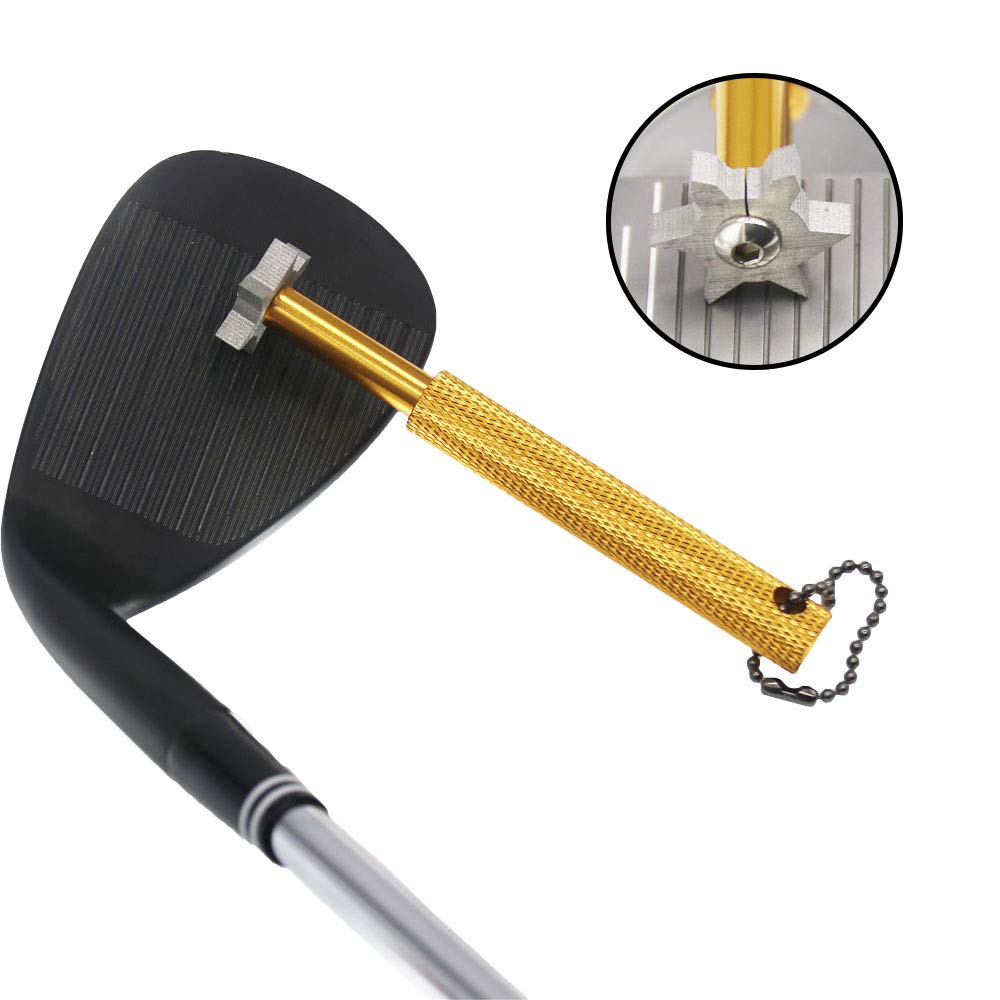 Premium Golf Groove Sharpener Tool with 6 Cutters - Perfect for Iron Sets & Wedge Clubs | Restore Spin & Control on Greens | Ideal for Golf Course Maintenance & Practice Sessions