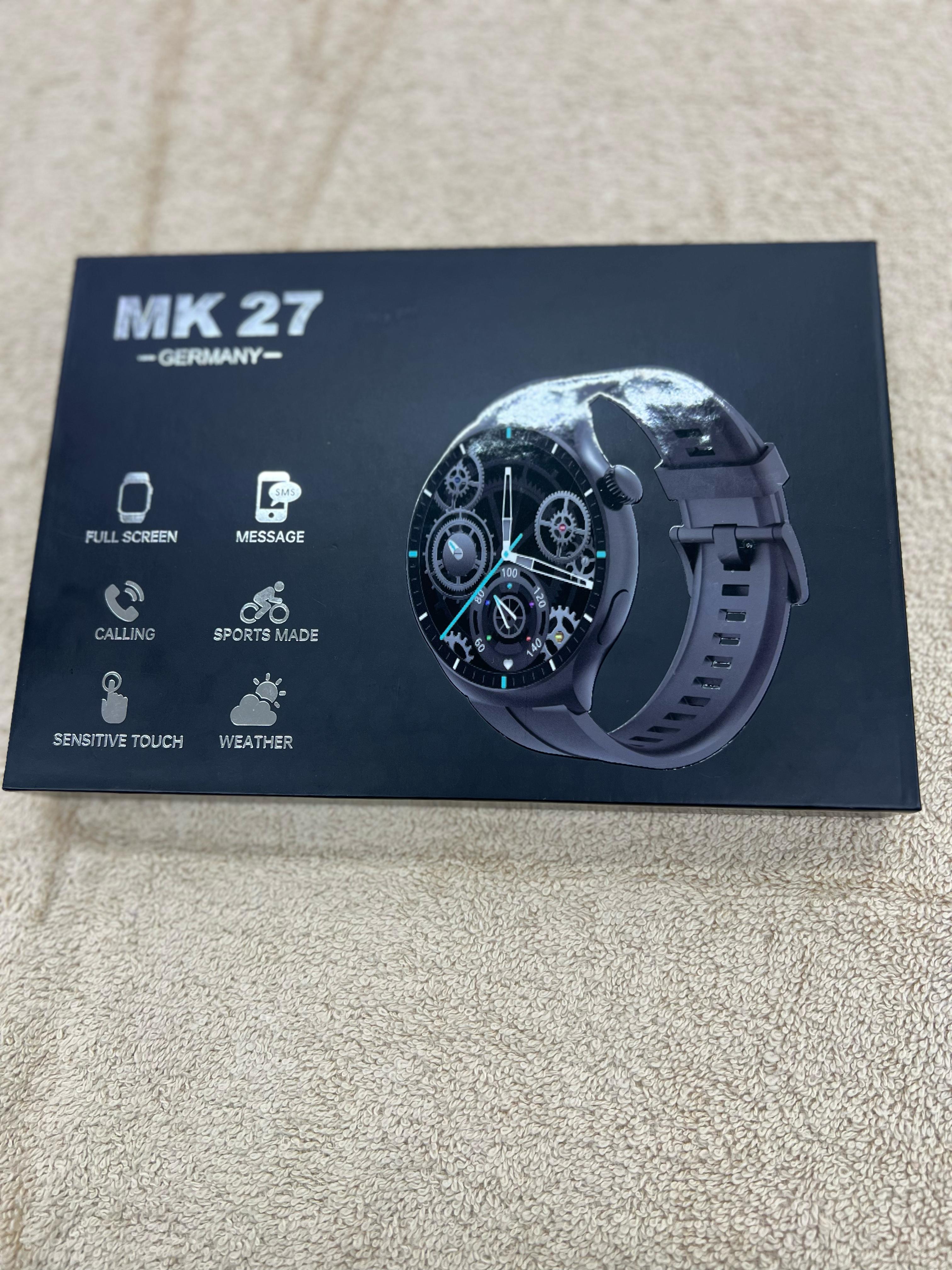 MK 27 Smartwatch - Waterproof Fitness Tracker with Heart Rate Monitor, Sleep Tracking & 1.4