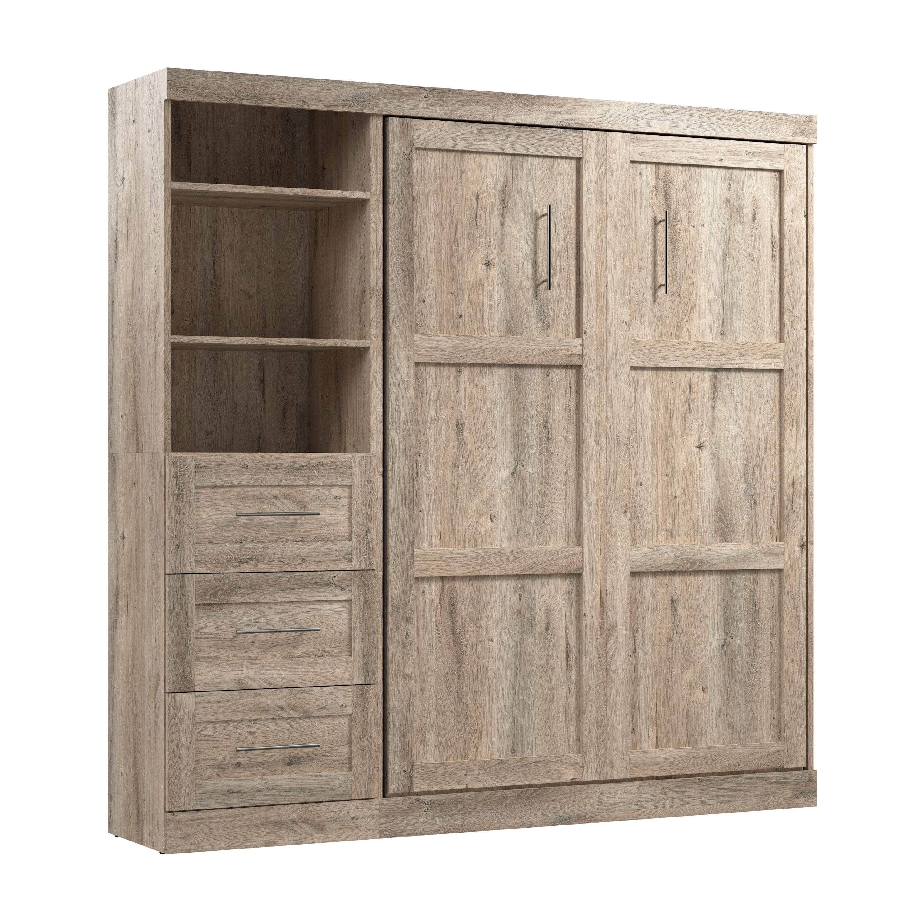 Pur Full Murphy Wall Bed with Storage Drawers - 84
