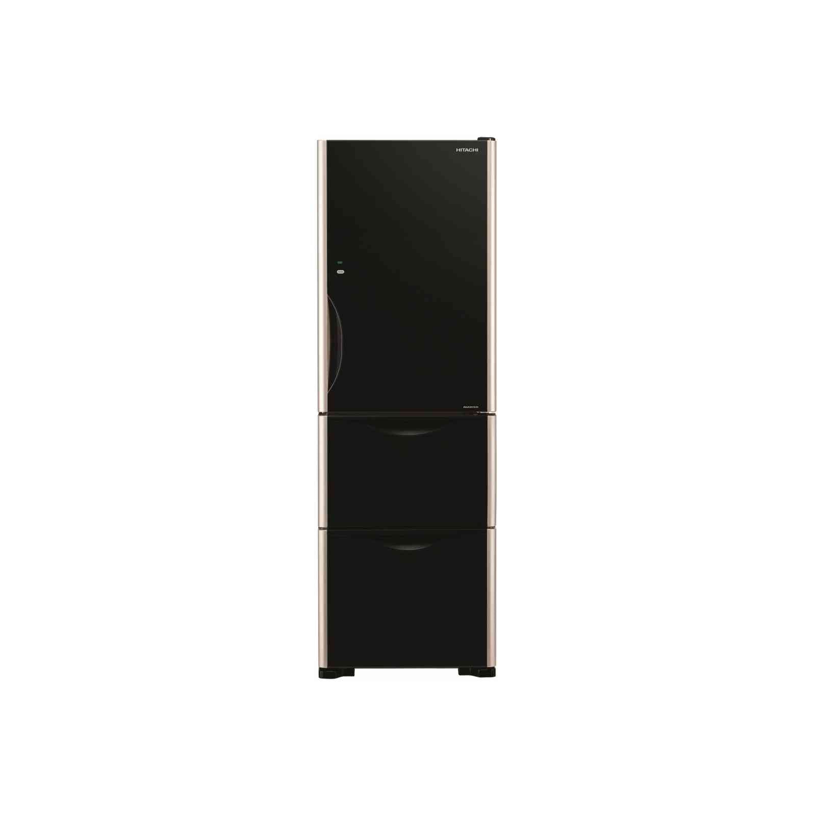 Hitachi 329L 3-Door Refrigerator R-SG38KPS GBK - Energy Efficient French Door Fridge with Spacious Storage for Modern Kitchens