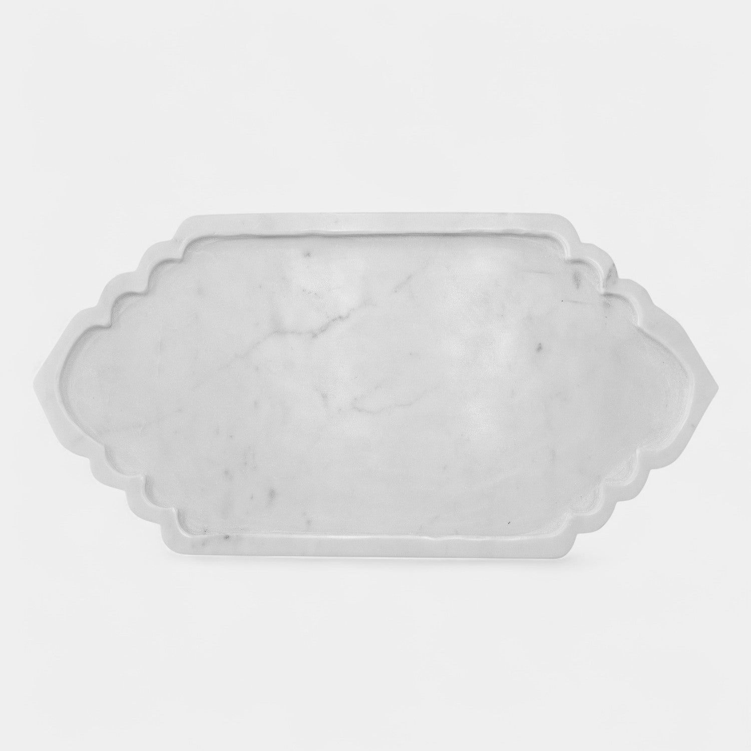 Elegant Arabesque Marble Tray - Handcrafted Decorative Serving Tray for Coffee Table, Vanity & Home Decor | Perfect for Entertaining, Jewelry Display & Bathroom Organization