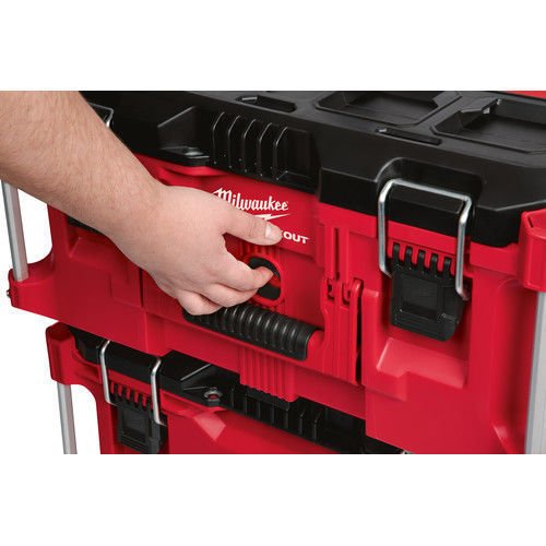 Milwaukee Packout Large Tool Box 48-22-8425 - Heavy Duty Rolling Tool Storage System for Contractors & DIY - Perfect for Job Sites, Workshops & Truck Organization