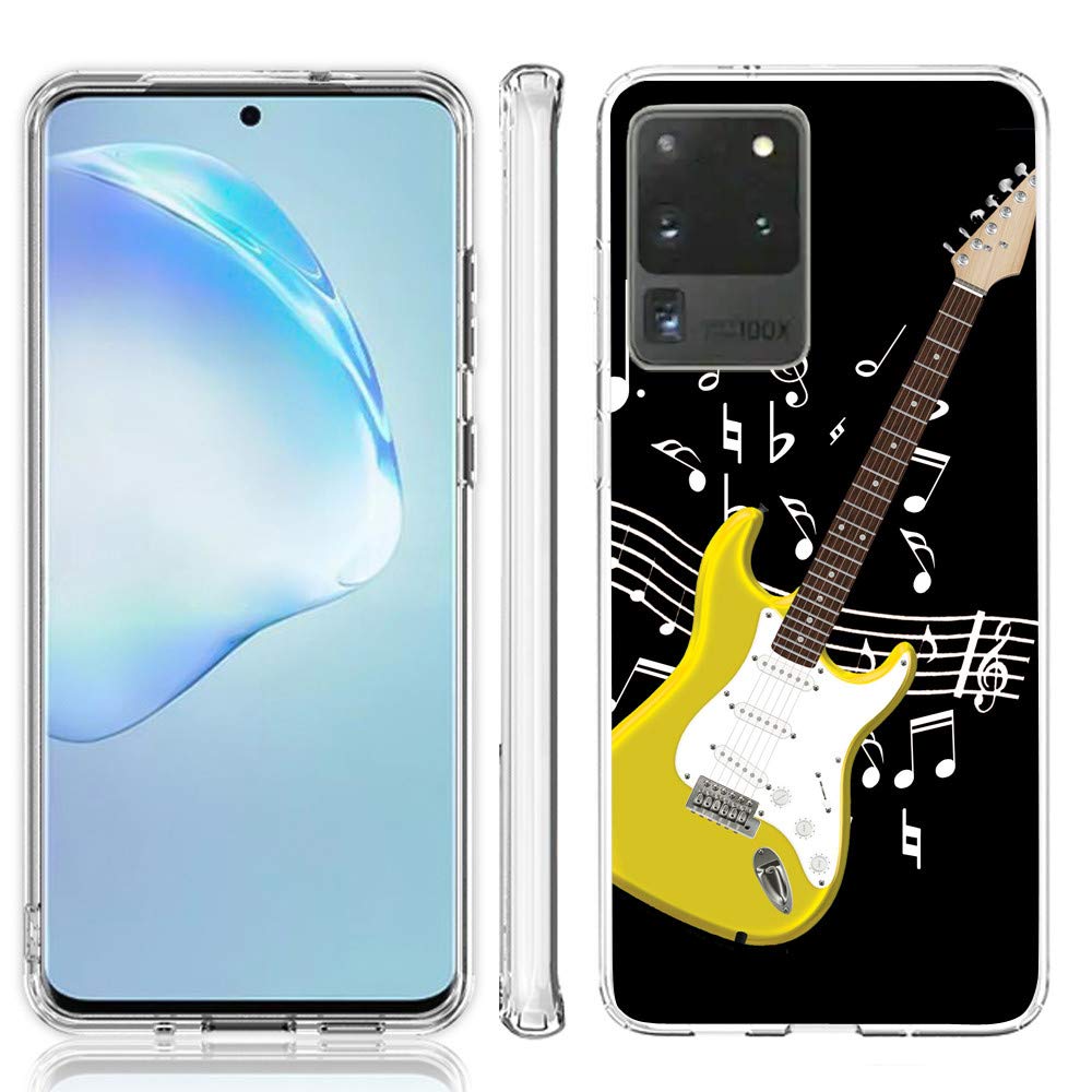 Samsung Galaxy S20 Ultra Case - Slim Fit TPU Protective Phone Cover | Shockproof & Scratch Resistant | Guitar Yellow | Perfect for Daily Use, Travel & Outdoor Activities