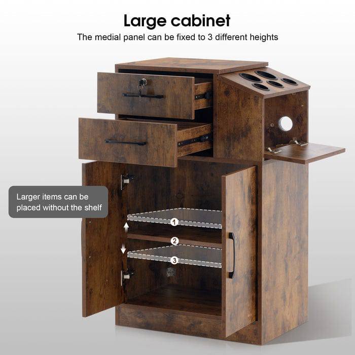 Professional Ethan Locking Styling & Barber Station - Portable Hair Cutting Station for Salons & Home Use - Perfect for Barbers, Stylists & DIY Haircuts