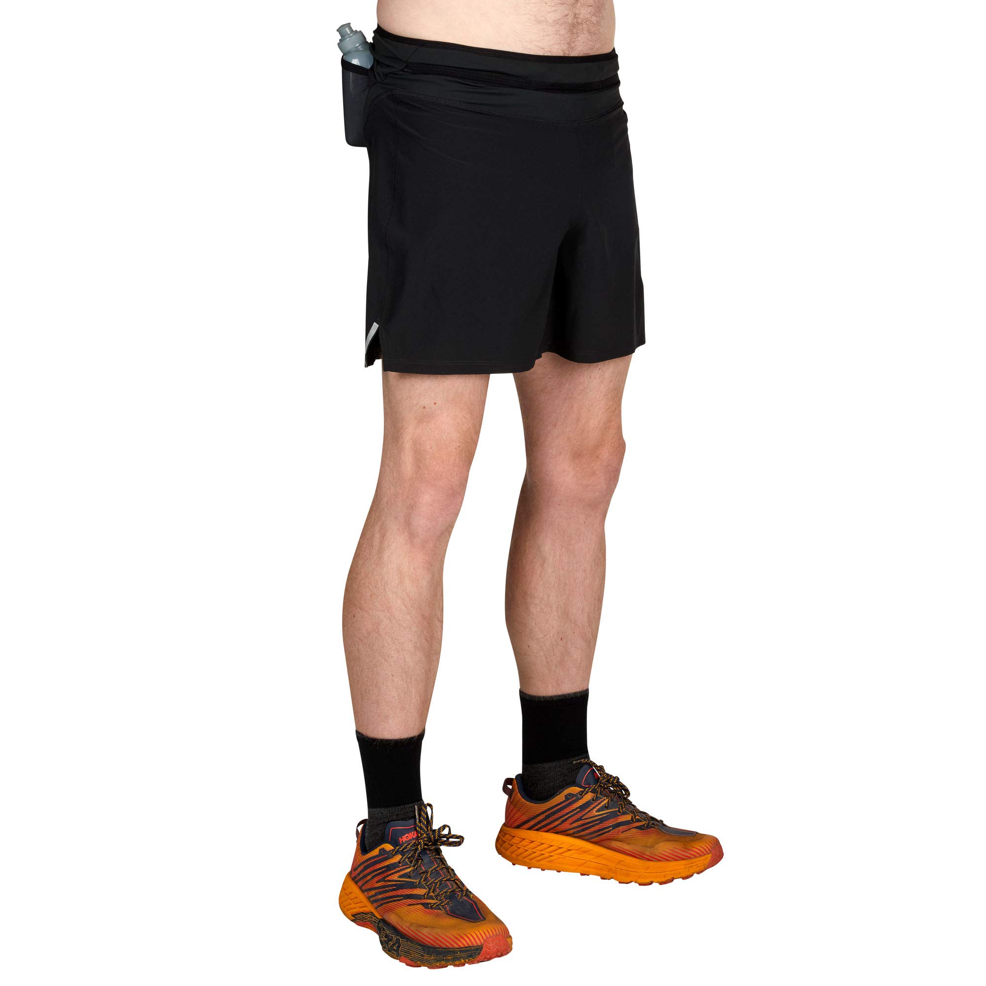 Ultimate Direction Hydro Shorts for Men - Lightweight Running Shorts with Built-in Hydration Pockets, Onyx Black, Large - Perfect for Trail Running, Hiking & Outdoor Adventures