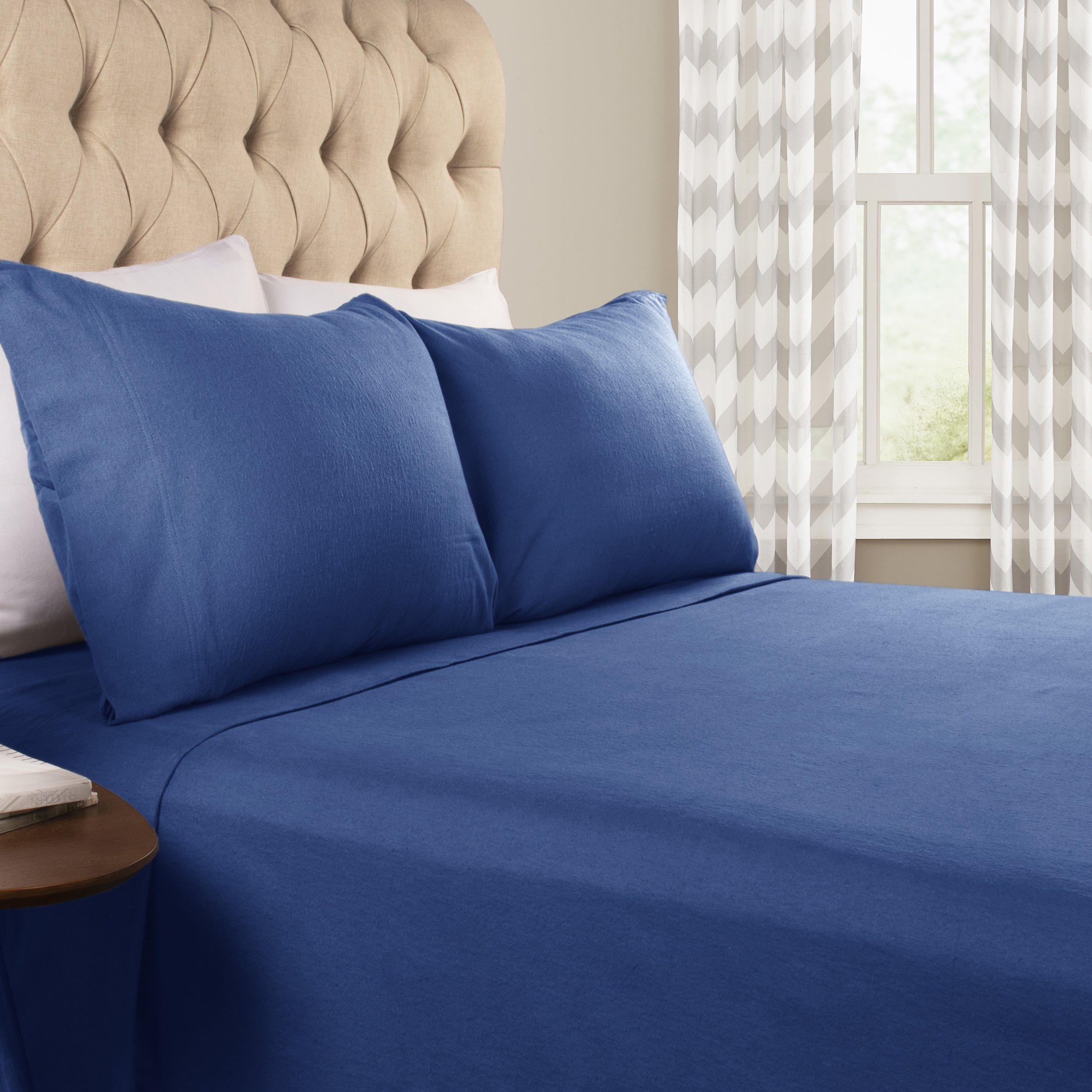 Premium Flannel Cotton Bed Sheet Set - Deep Pocket, Modern Solid Design - Perfect for Cozy Winter Nights & Home Decor