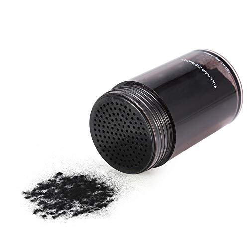 Hair Building Fibers for Men & Women - Portable Hair Thickening Fibers Applicator for Hair Loss Concealer (Black) - Perfect for Home, Travel & Everyday Use