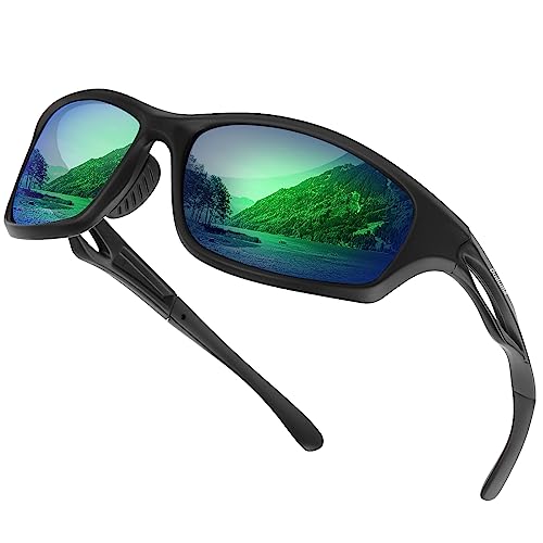 Black Matte Frame With Green Lens