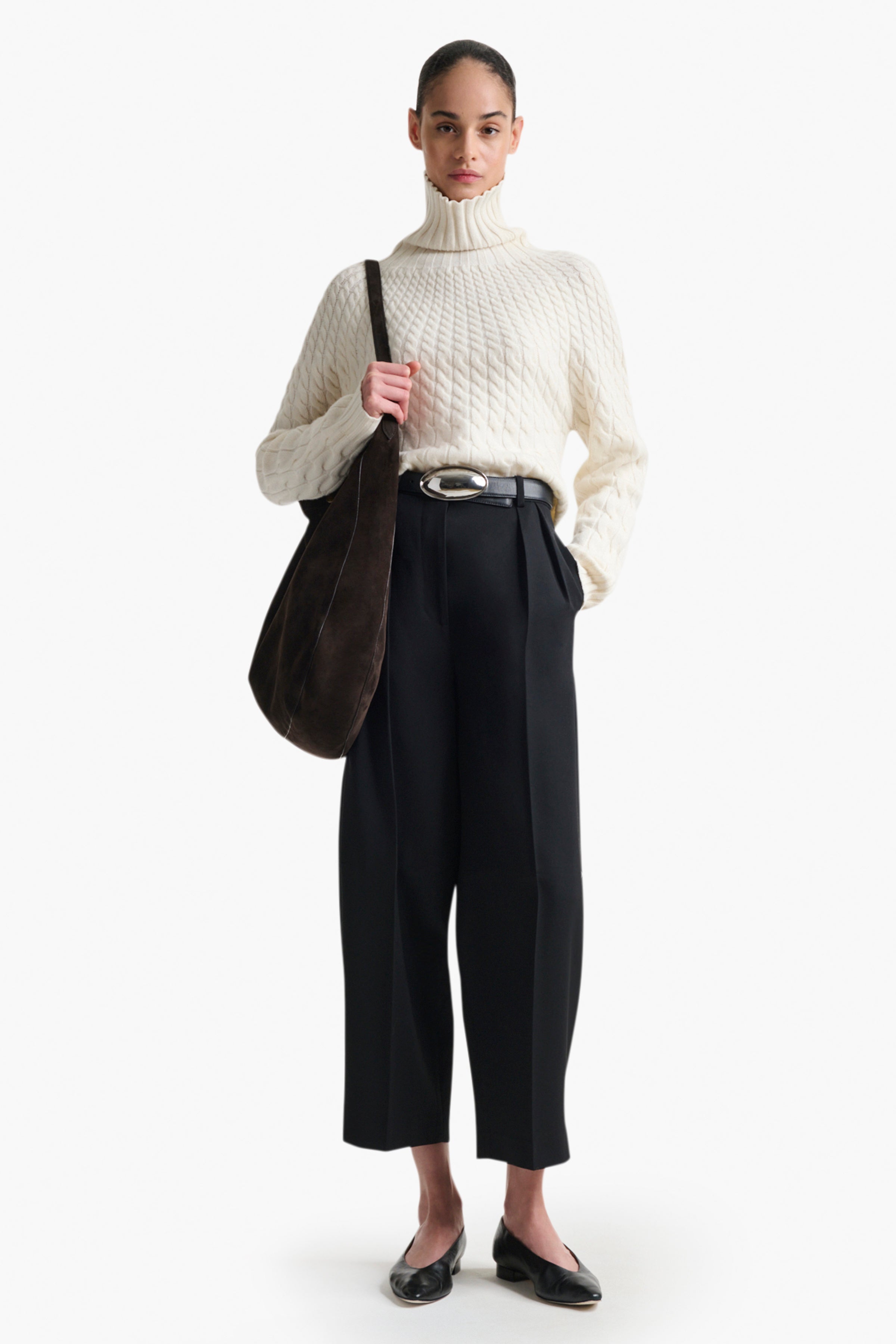 Augie Sweater Ivory - Women's Chunky Knit Cardigan for Fall & Winter | Cozy Casual Wear for Office, Dates & Home