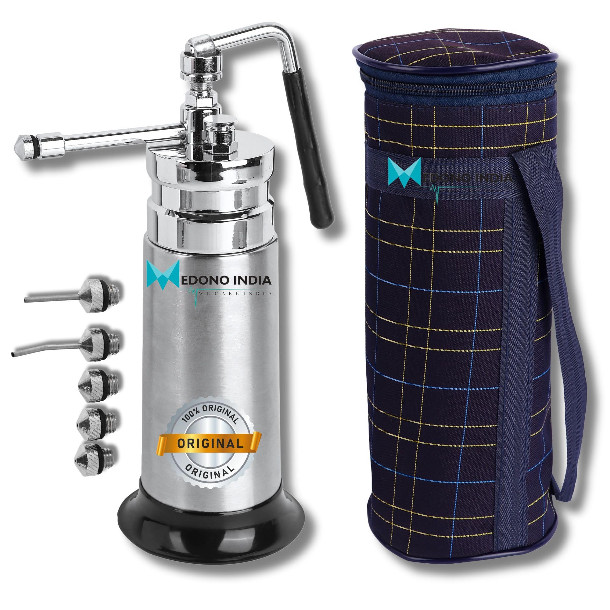 Mini Cryo Gun 350ML Sprayer - Reusable Liquid Nitrogen Sprayer for Dermatology & Skin Care, 5 Interchangeable Probe Tips, Portable Carry Bag Included - Perfect for Cryotherapy, Wart Removal & Skin Treatments