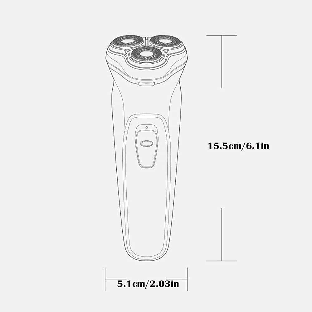 Premium 3D Floating Electric Shaver for Men - Rechargeable & Waterproof Wet/Dry Rotary Shaver with Advanced Cutting System - Perfect Gift for Husband, Father & Son (Black) | Ideal for Travel, Daily Grooming & Sensitive Skin Care