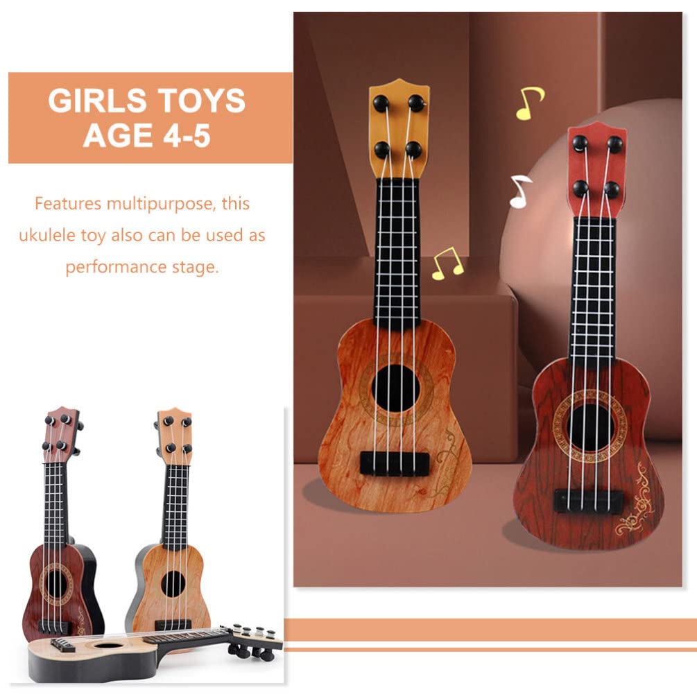 **2-Pack Kids Ukulele Toy with 4 Strings - Educational Musical Instrument for Toddlers & Preschoolers | Perfect for Beginners, Birthday Gifts & Early Music Learning**