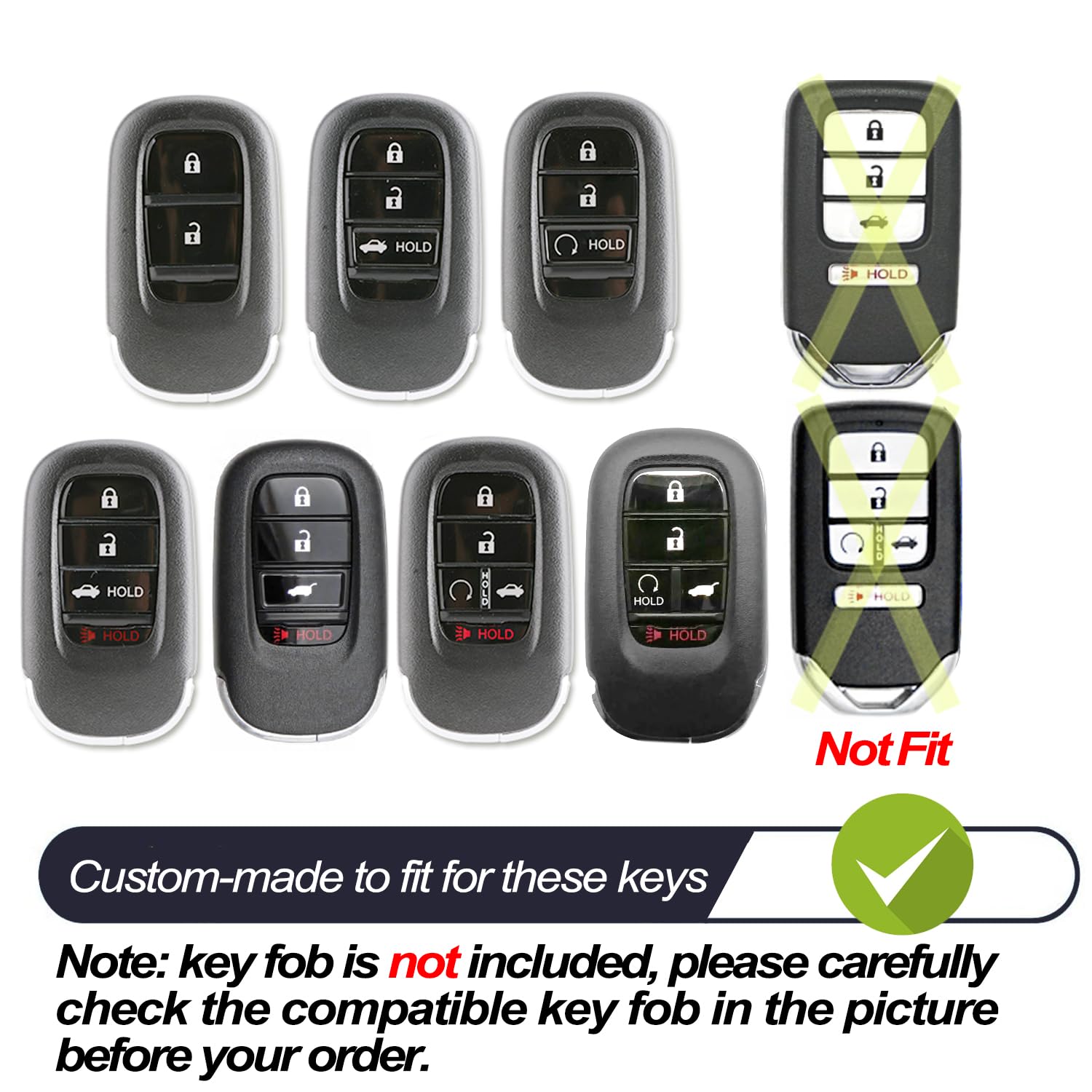 **MECHCOS TPU Key Fob Cover Case for Honda Civic CR-V Accord HR-V Pilot (2022-2024) - Red Remote Holder Skin Protector, Keyless Entry Sleeve Accessories - Perfect for Daily Use & Car Protection**