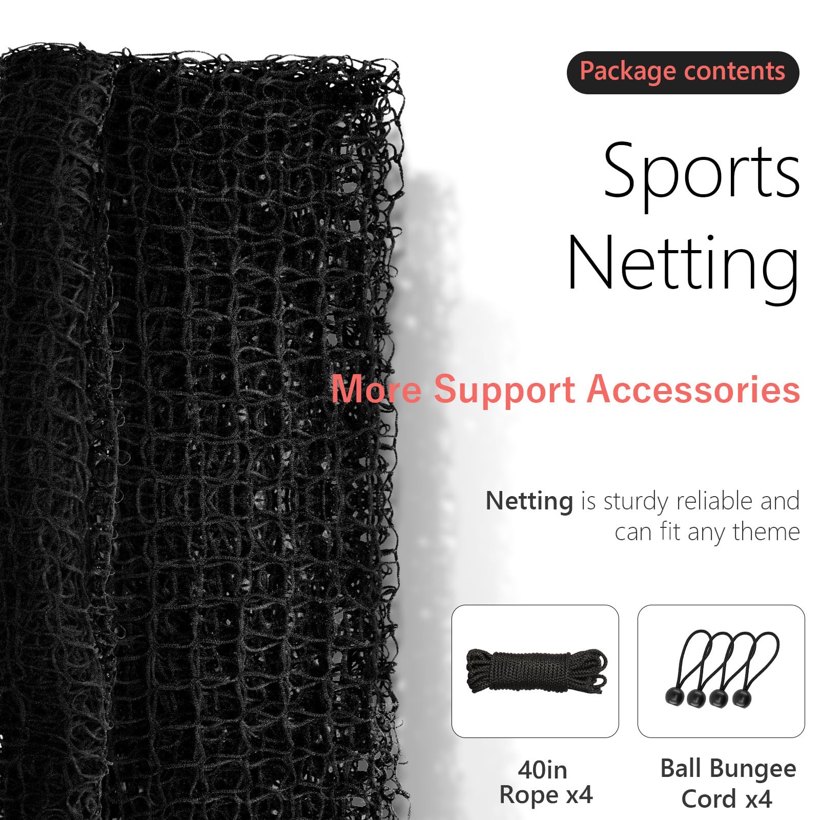 Heavy Duty Storgem Baseball Softball Backstop Net - Professional Knotless Sports Barrier Netting for Playing Field, Backyard, Garage & Training Practice
