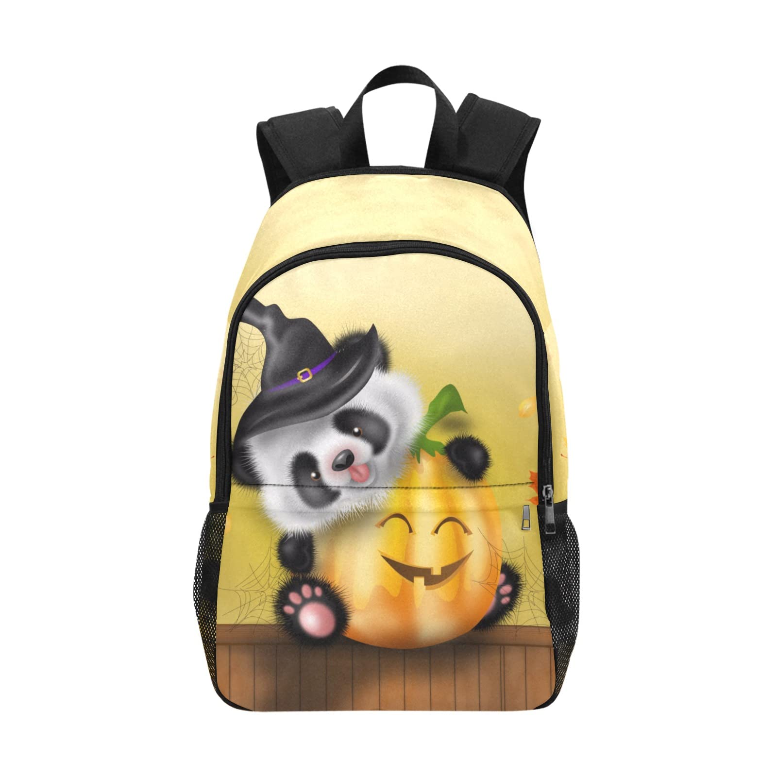 Custom Backpack for Men & Women - Personalized Laptop Backpack with Text Printing | Halloween, Pumpkin & Panda Designs | Perfect for School, Work & Travel