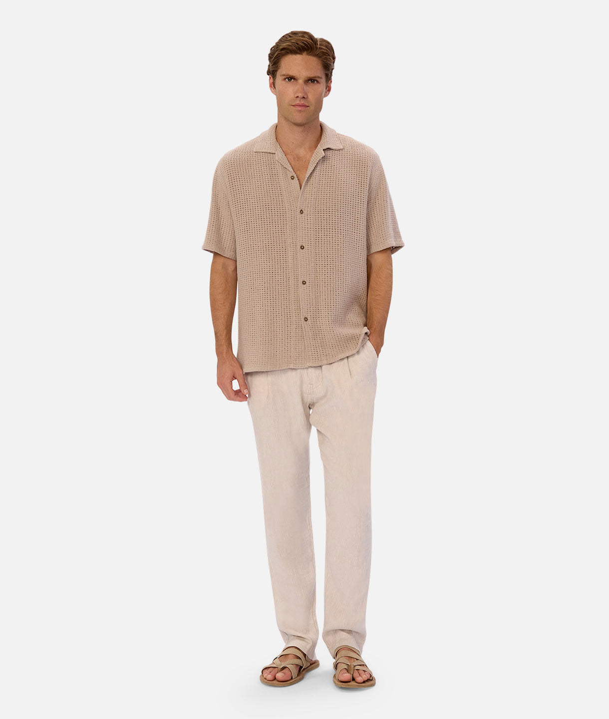 Stylish Capri Linen Pants for Women - Kalamata Color - Perfect for Summer, Beach Vacations & Casual Outings