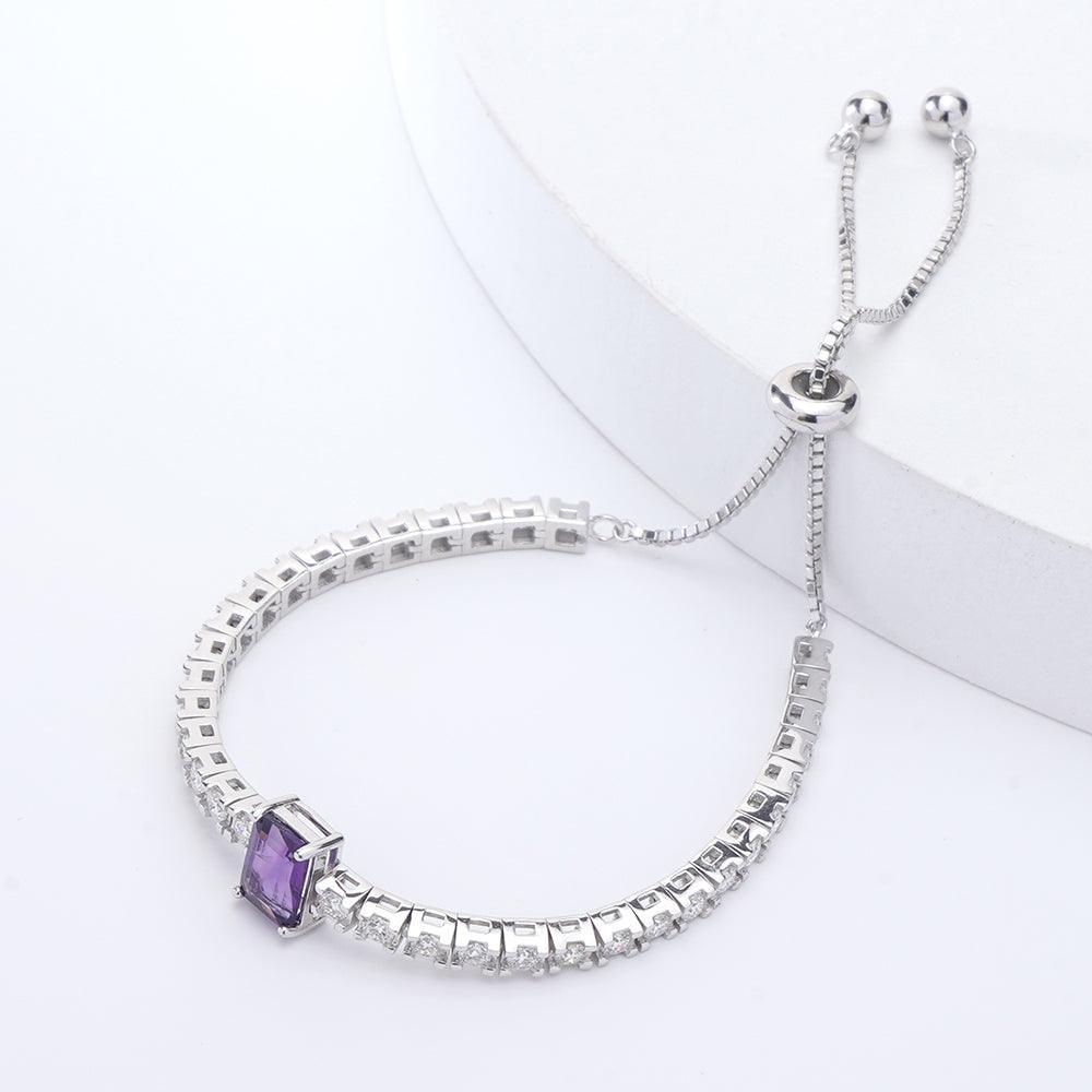 Natural Octagon Dark Amethyst Healing Bracelet for Women - Spiritual Protection, Stress Relief & Chakra Balancing - Perfect for Meditation, Yoga & Energy Cleansing