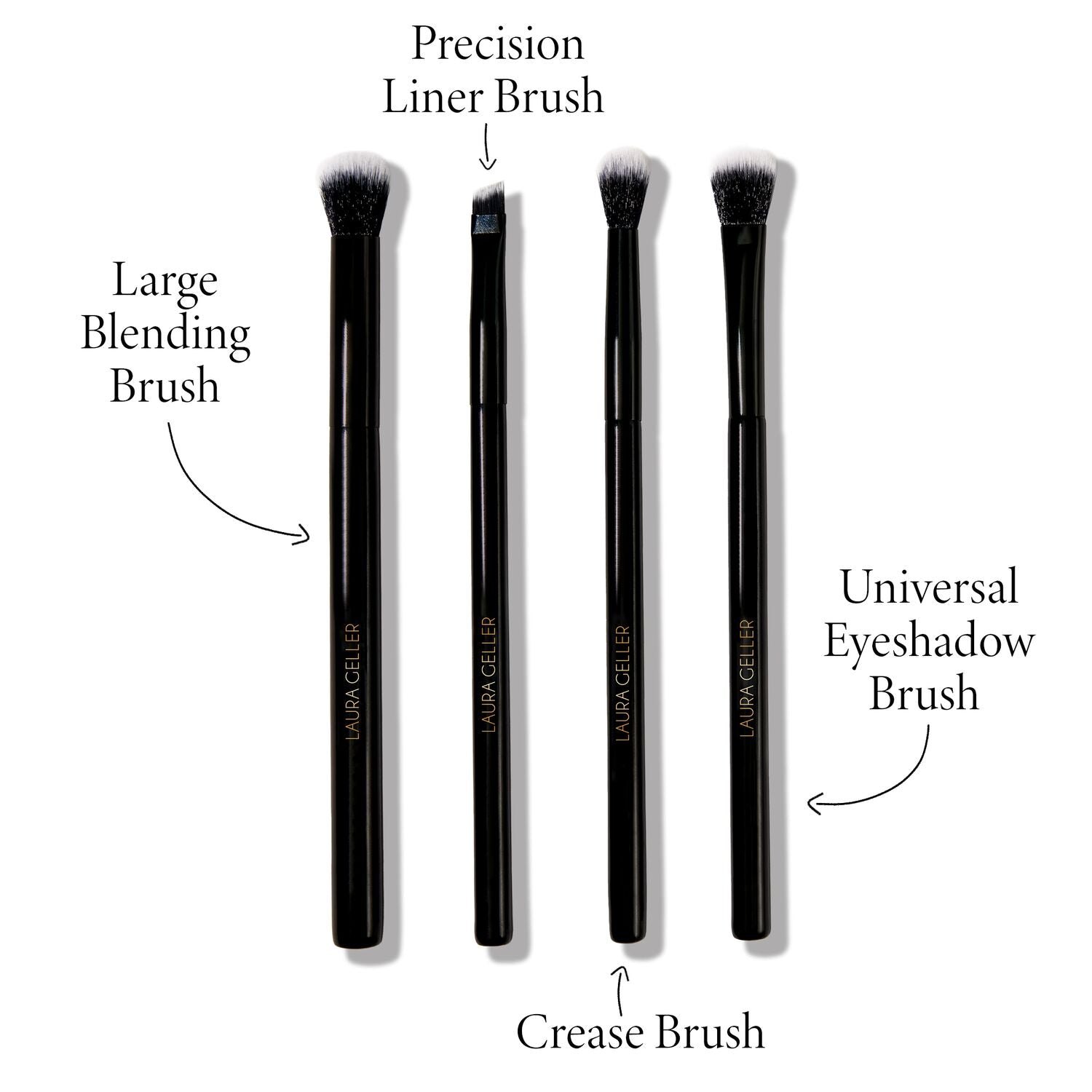 Shadow Skills 4PC Eye Brush Set - Professional Makeup Brush Kit for Eyeshadow, Blending & Detailing | Perfect for Everyday Makeup, Smokey Eyes & Professional Makeup Artists