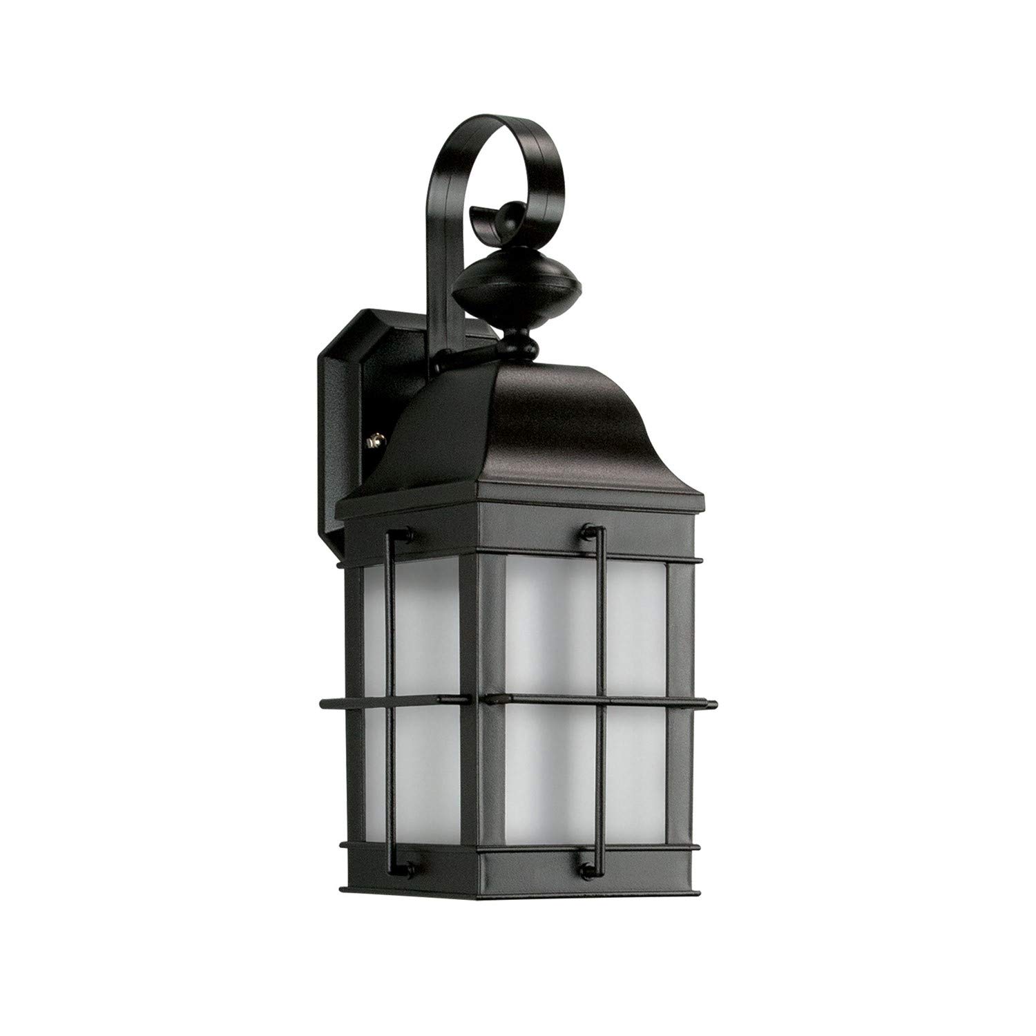 Black Outdoor Wall Sconce Light - Weatherproof Exterior Lighting Fixture for Porch, Patio, Garden & Entryway - Modern 1-Light Outdoor Wall Mount Sconce