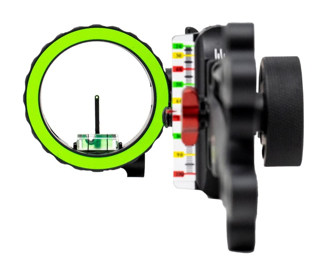 RL-2 Single Pin Slider Bow Sight - .019 Fiber Optic Pin with 2nd & 3rd Axis Adjustments, Enclosed Fiber Ring - Black Right Handed for Archery Target Practice and Hunting Accessories