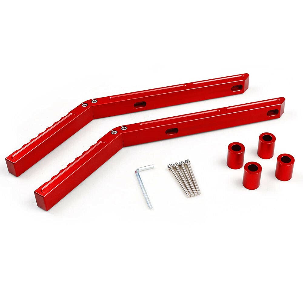 **2007-2018 Jeep Wrangler JK Aluminum Front & Rear Grab Handles Kit (Red/Silver) - Heavy-Duty Off-Road Assist for Climbing & Exiting**    *(Use Case: Perfect for off-road adventures, daily driving, and assisting passengers when entering/exiting your Jeep Wrangler JK.)*