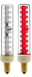 20T61/2 E12 Red LED Replacement Bulbs - Energy Efficient Mini Candelabra Base Light Bulbs for Night Lights, Holiday Decor & Chandeliers | Technical Precision