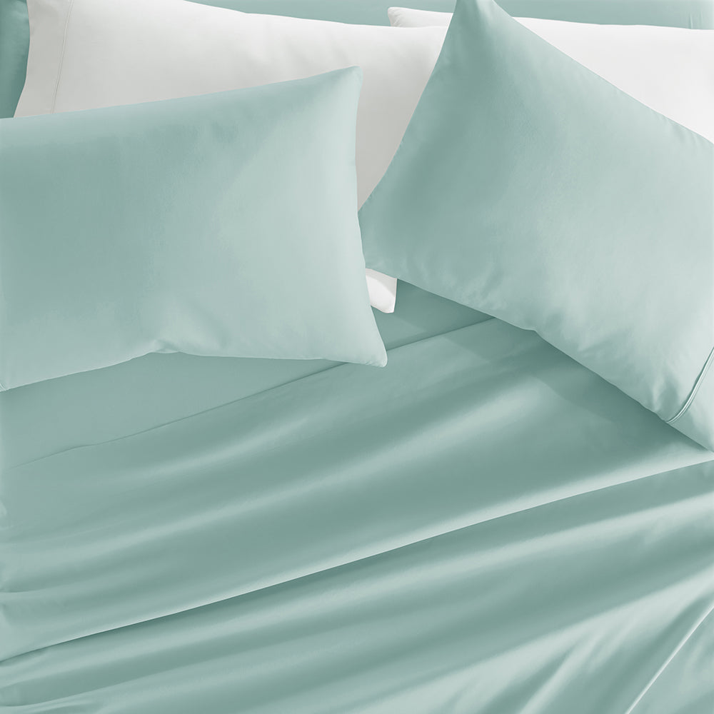4 Piece Luxury 100% Cotton Bed Sheet Set - Soft & Breathable for Ultimate Comfort - Perfect for Master Bedroom, Guest Room & Dorm Use